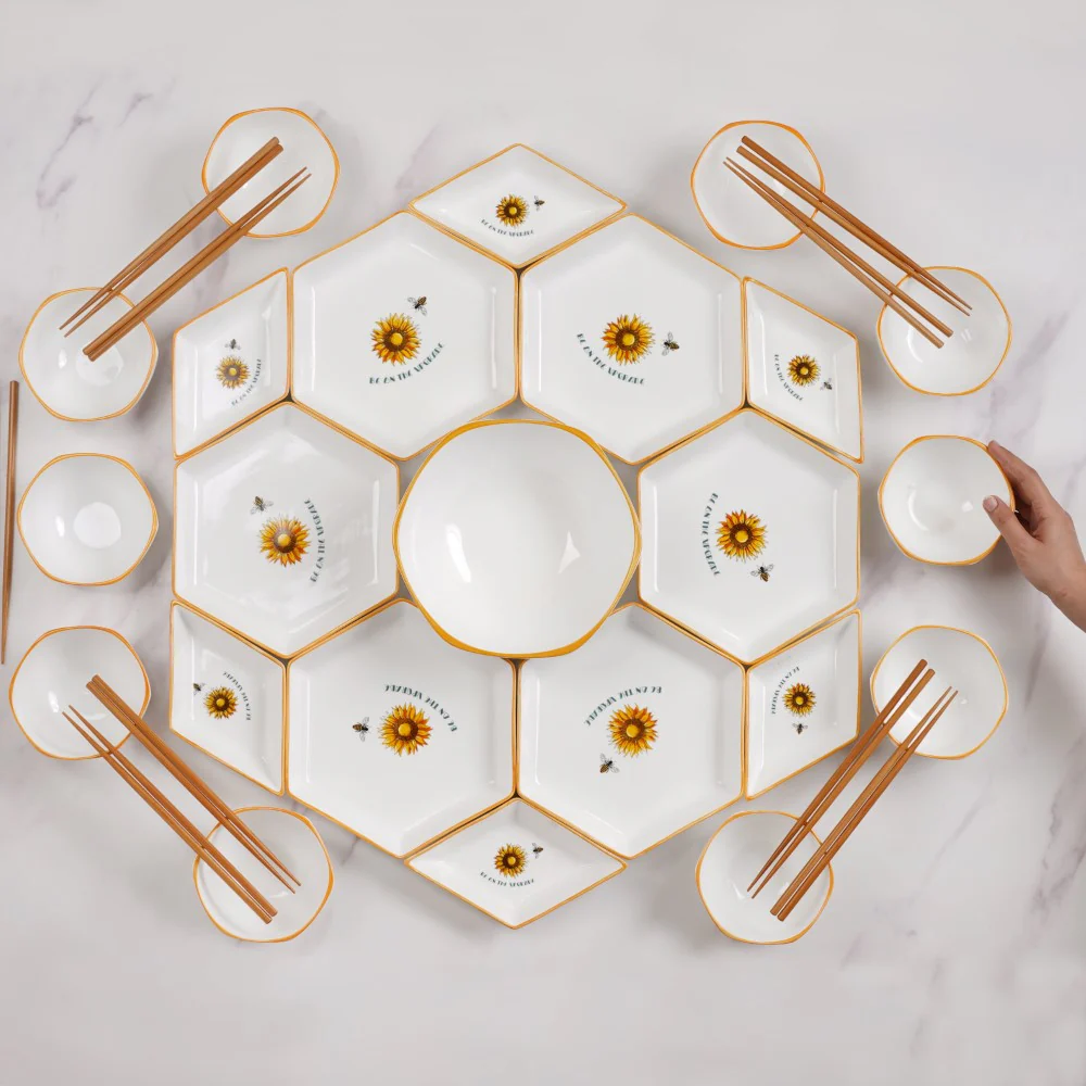 Hexagon Snack Set For 6 - Image 13
