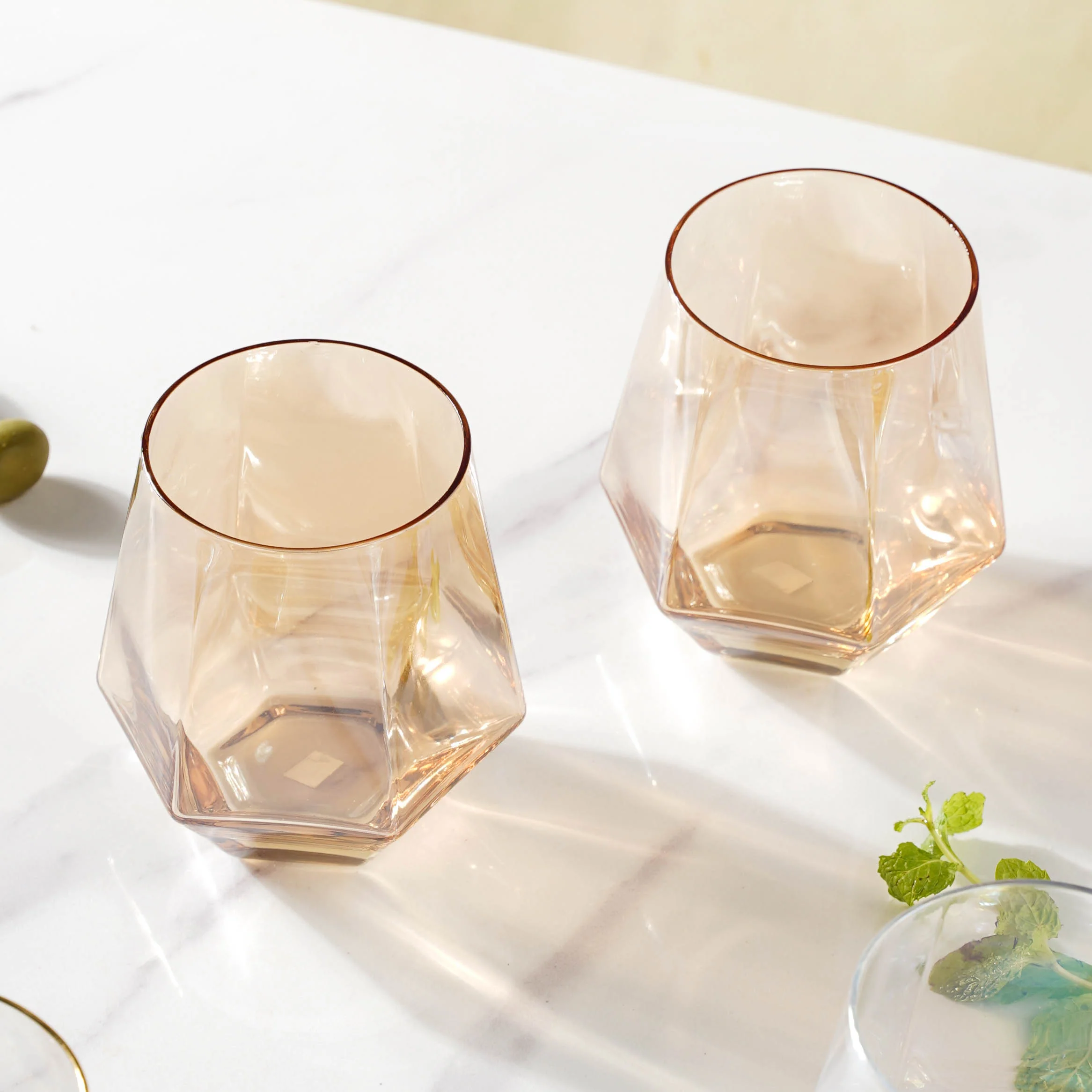 Hexagon Tumbler Glass Set of 2 - Image 7