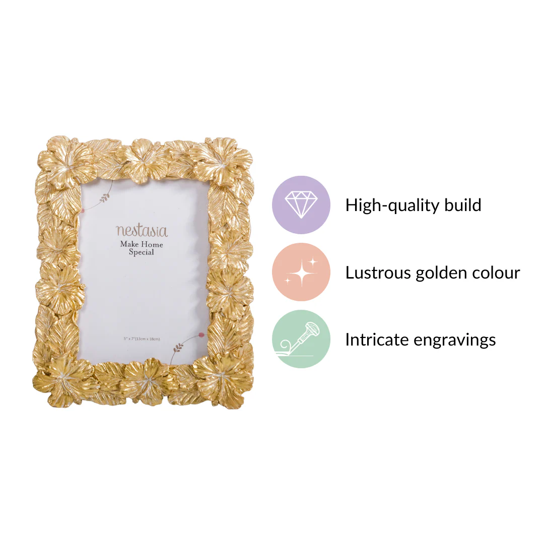 Hibiscus Glam Photo Frame Large 9.5"x7.5" - Image 4