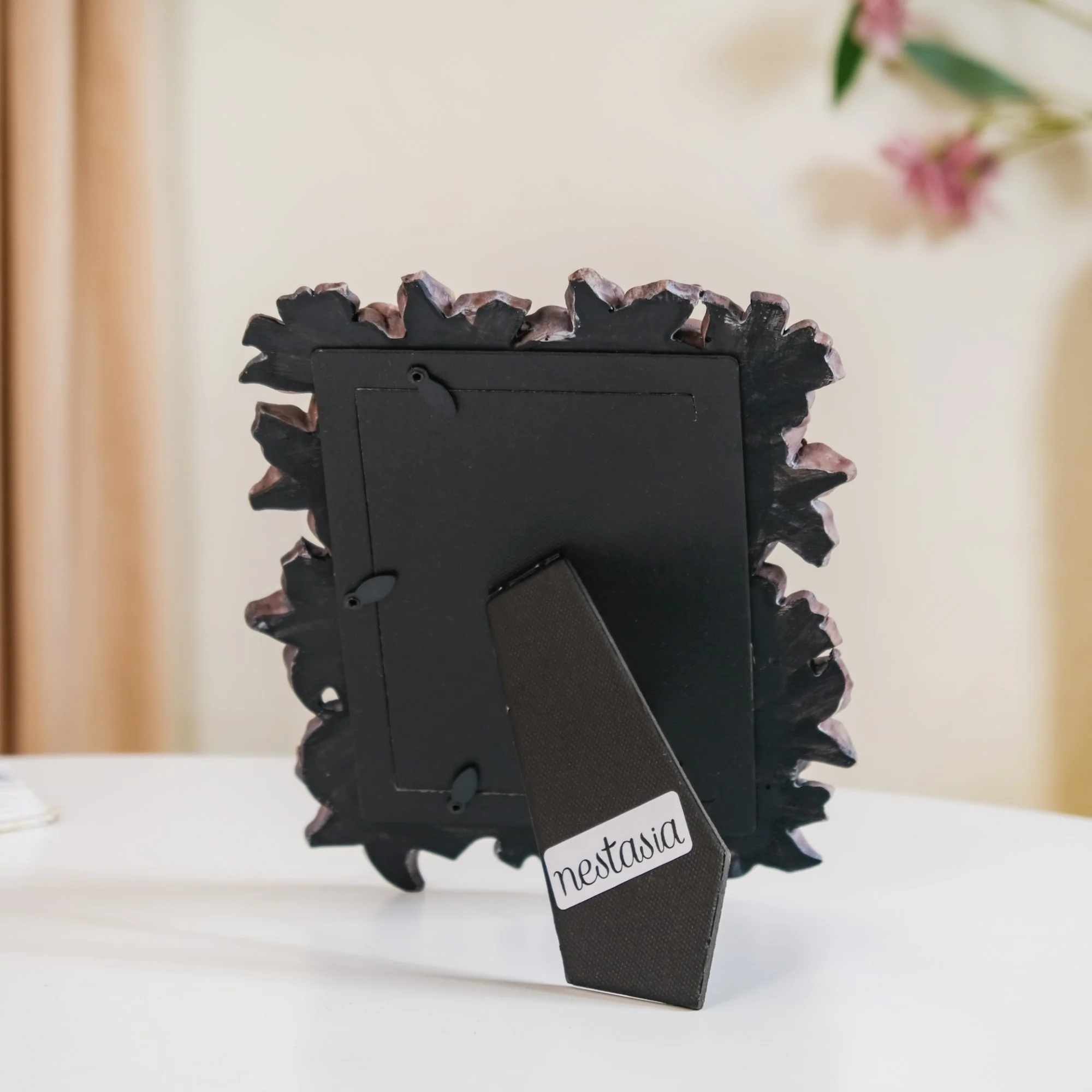 Hibiscus Wooden Finish Resin Photo Frame 9"x6.5" - Image 10