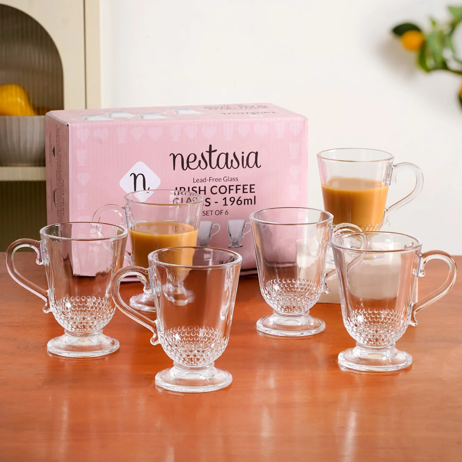 Hobnail Irish Coffee Glass Set Of 6 196ml - Image 2