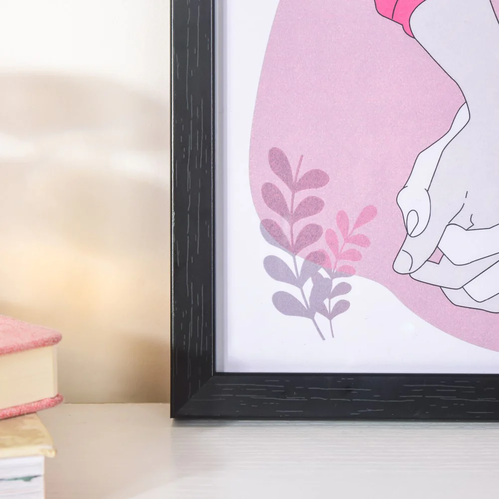Holding Hands Framed Poster 9x9 Inch - Image 4