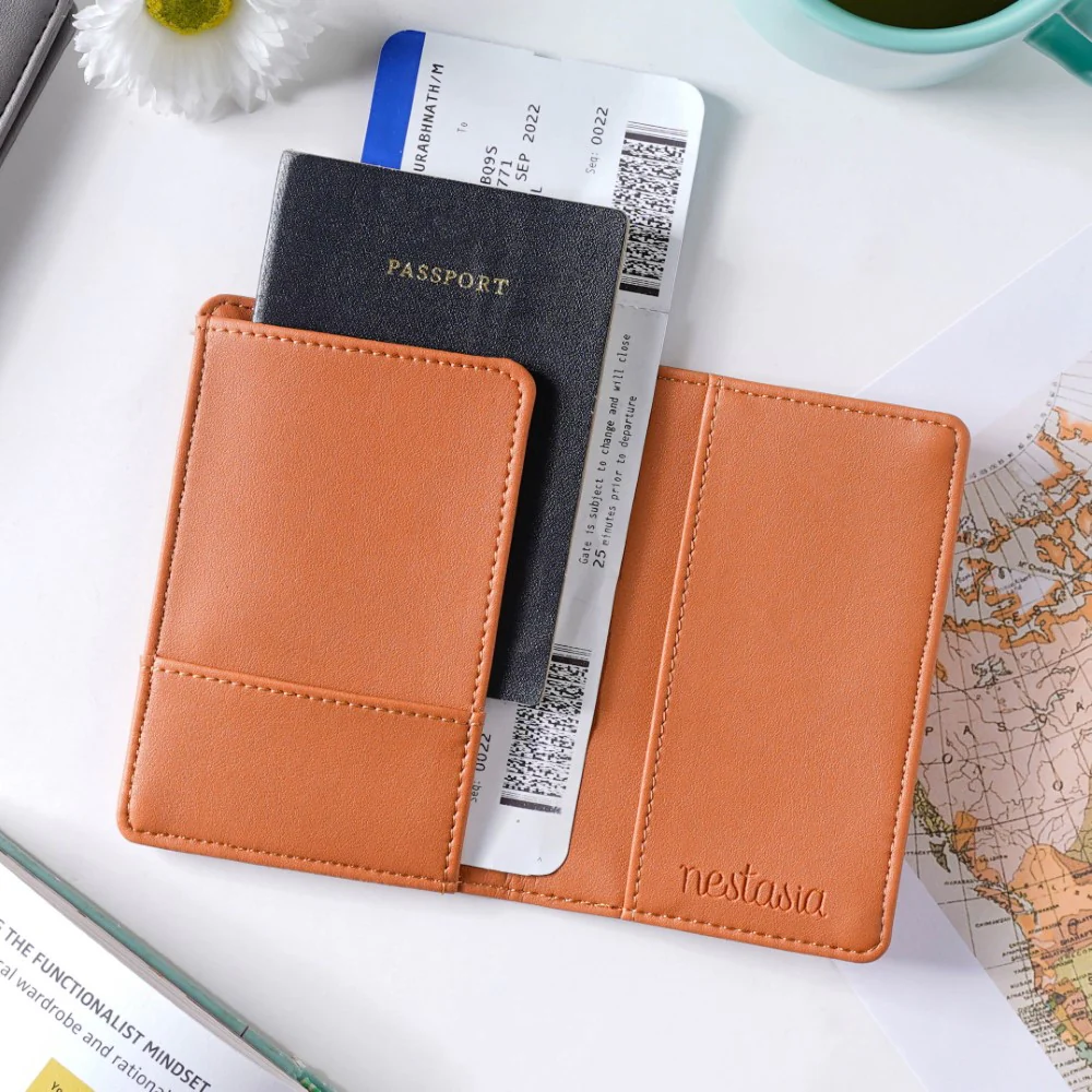 Honey Bee Two Fold Passport Cover Brown - Image 5