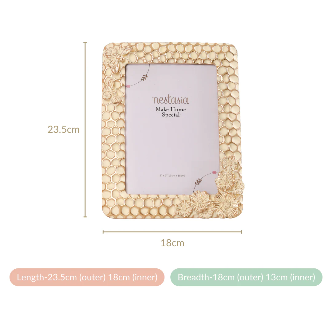 Honeycomb Gold Frame Large 9"x7" - Image 6