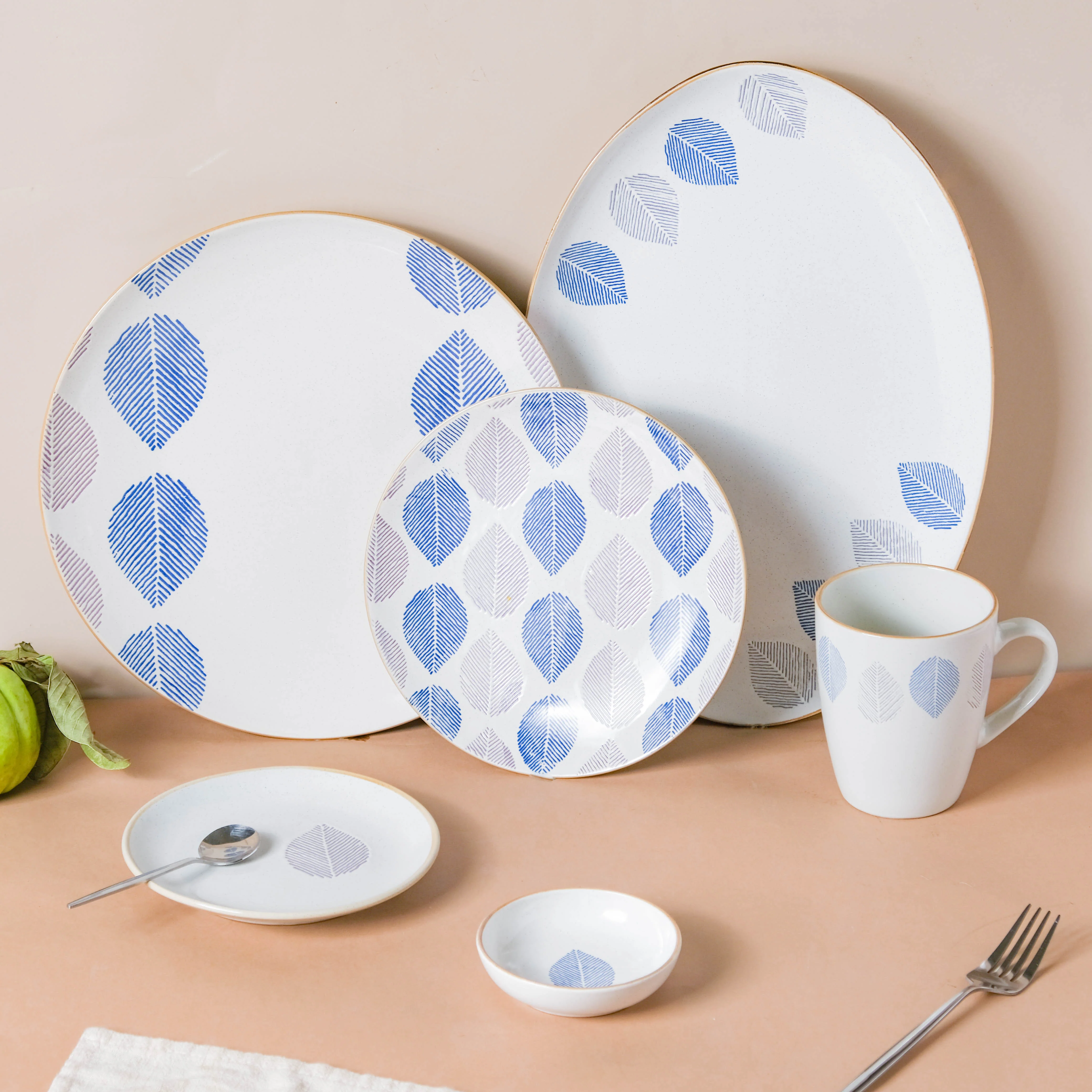 House of Eden Appetizer Plate Blue And White 8 Inch - Image 8