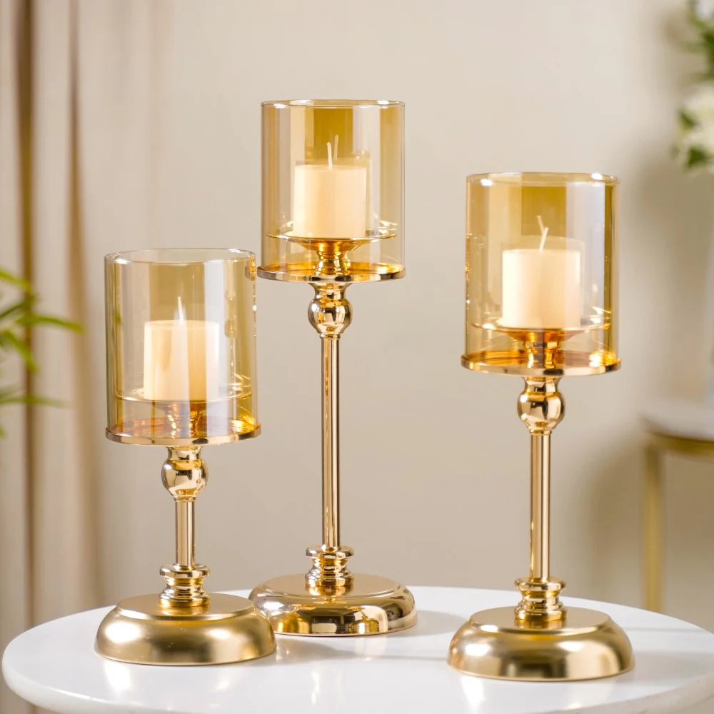 Hurricane Metal Candle Holder Stand Set Of 3 - Image 17