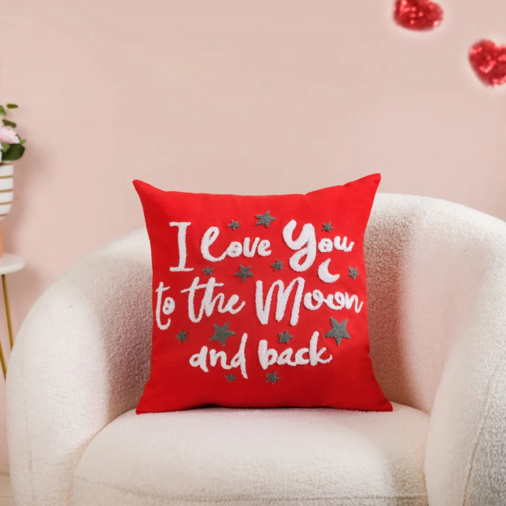 I Love You To The Moon And Back Cushion Cover Set Of 2 16x16 Inch - Image 4