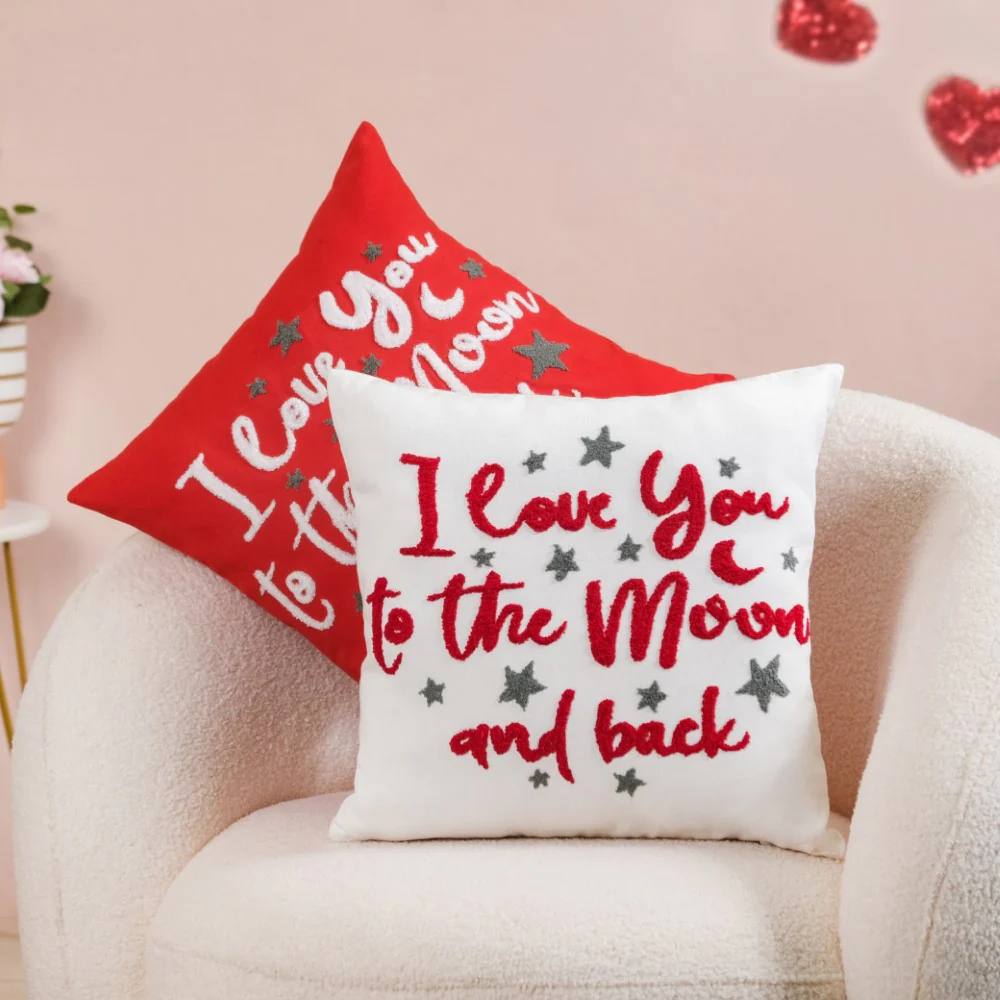 I Love You To The Moon And Back Cushion Cover Set Of 2 16x16 Inch - Image 9