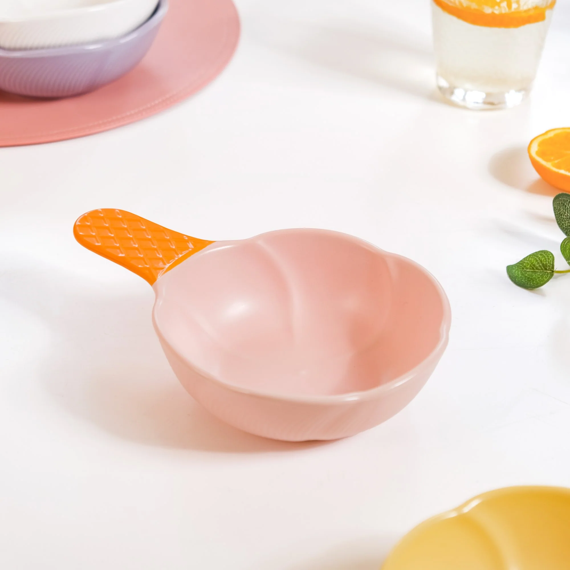 Ice Cream Bowl With Handle Strawberry Pink 400 ml - Image 7