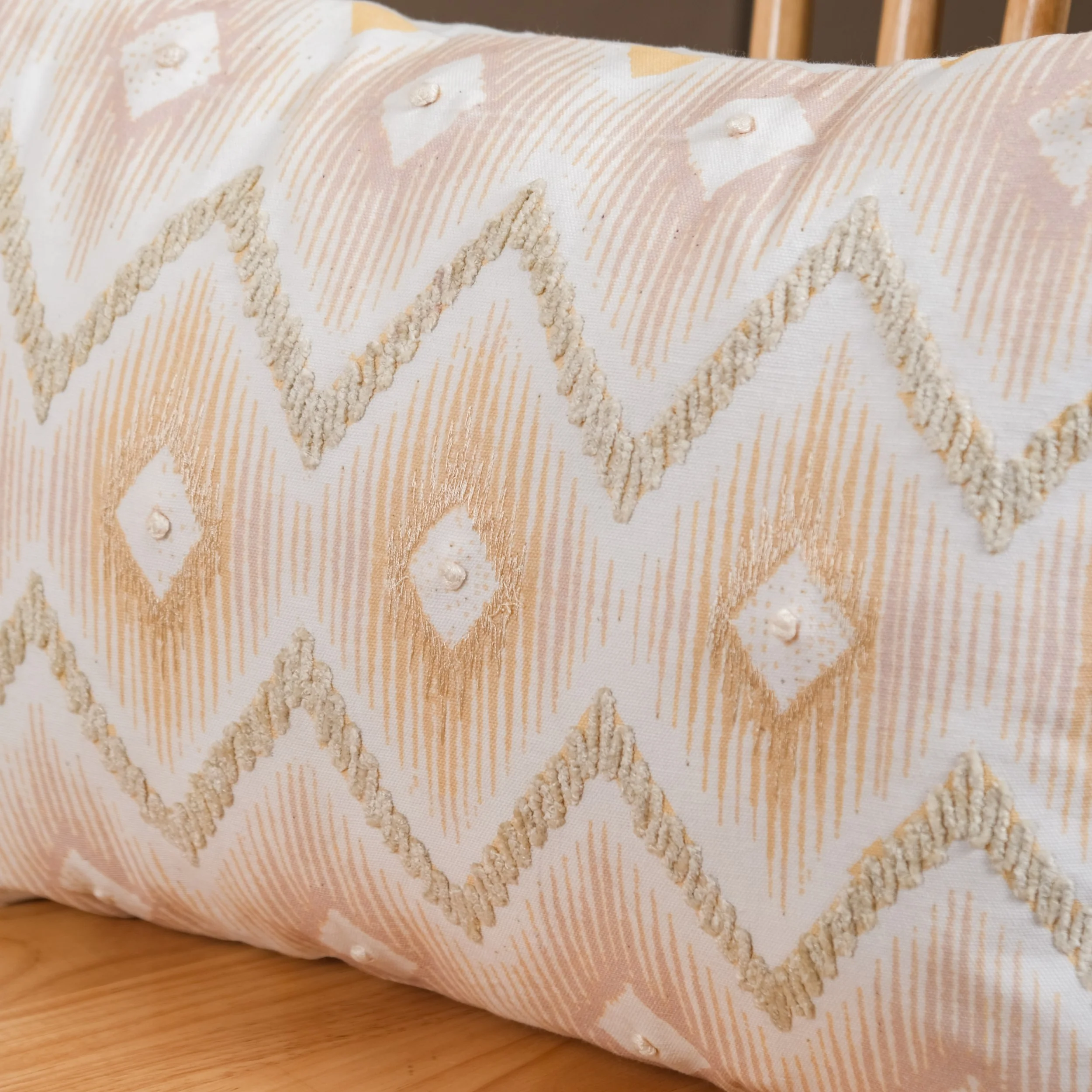 Ikat Embroidered Cushion Cover 50x35 cm - Image 7