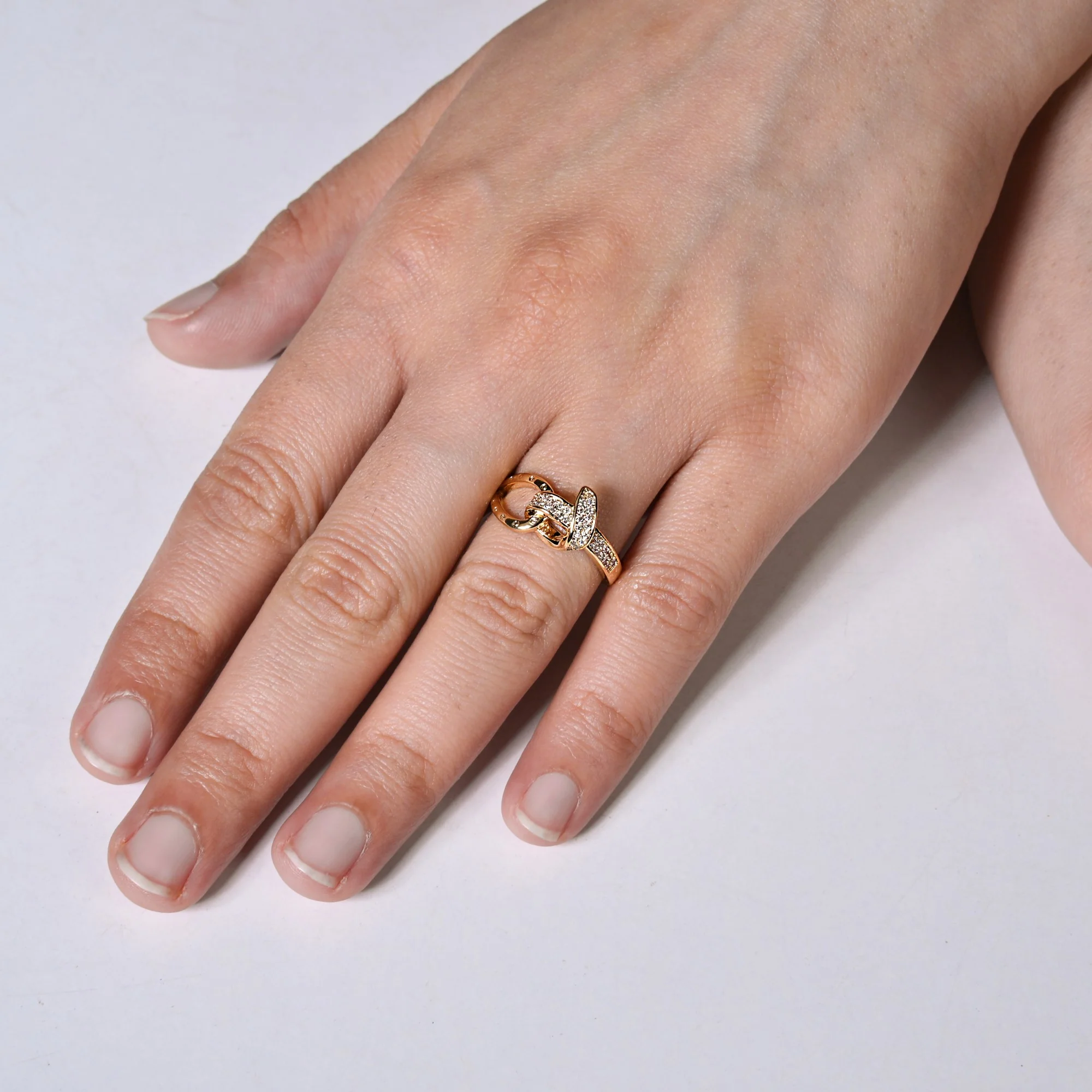 Infinite Radiance Adjustable Gold Ring - Image 2