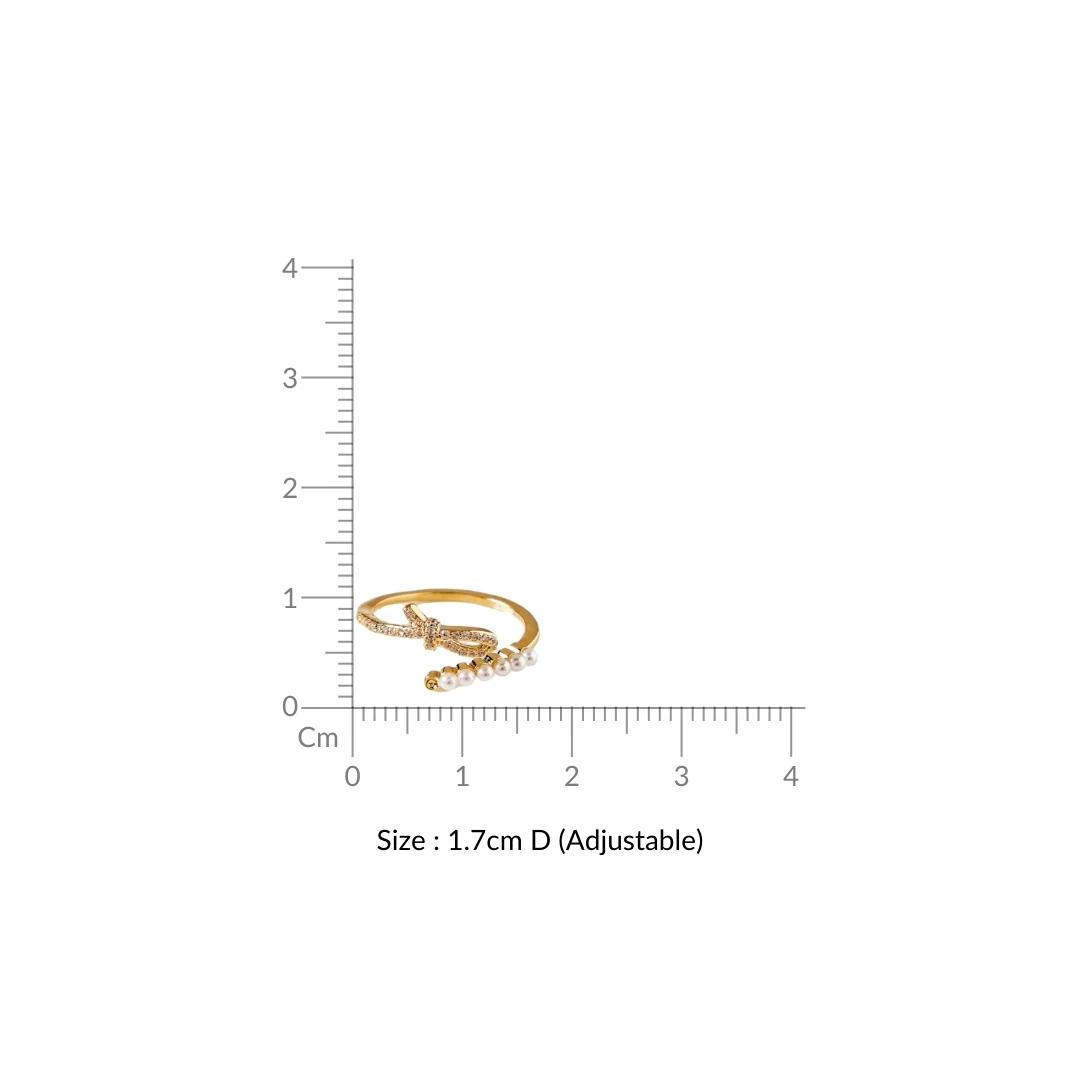 Infinity Pearl Bypass Ring - Image 3