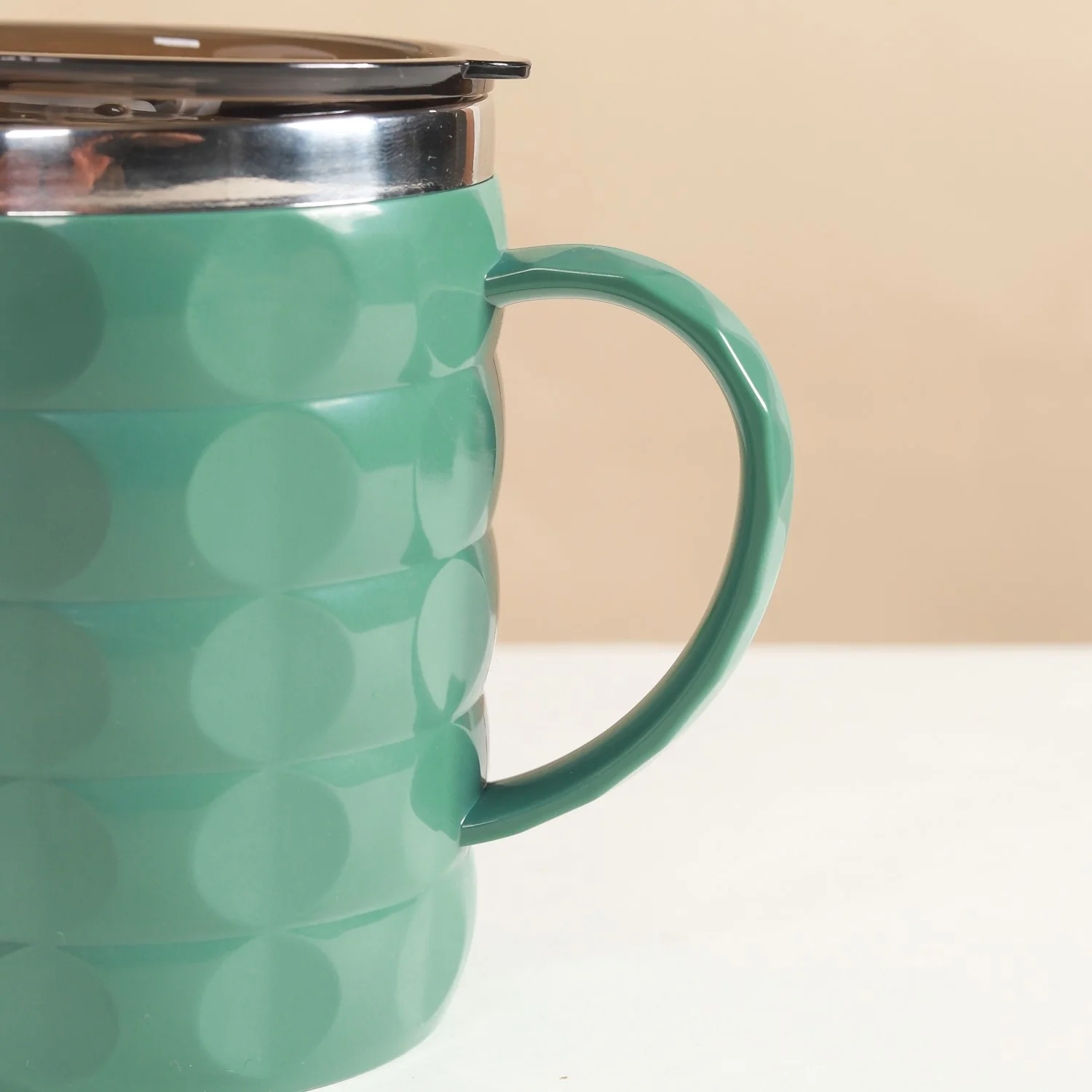 Portable Coffee Mug With Lid Green 400ml - Image 13
