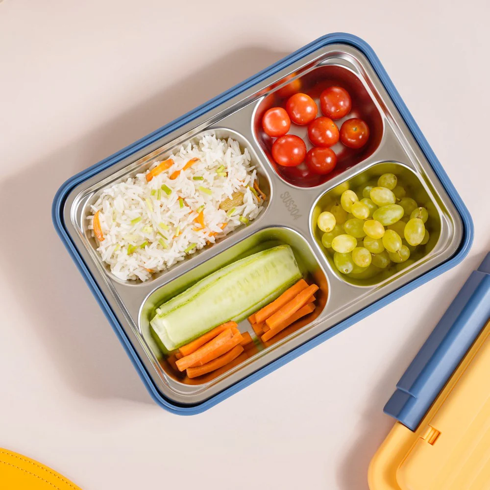 Blue insulated stainless steel tiffin box - Image 3