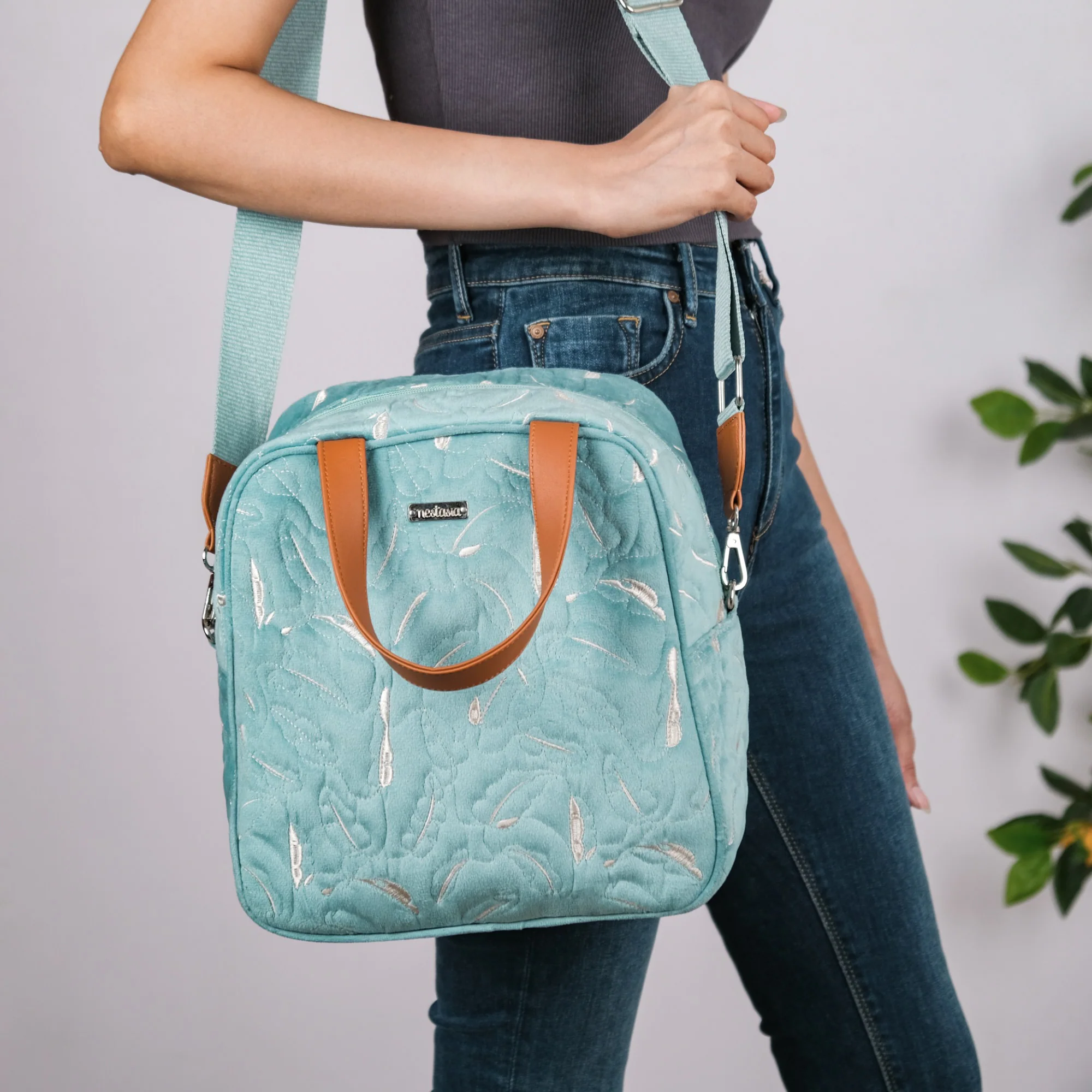 Insulated Tiffin Bag Light Blue - Image 2