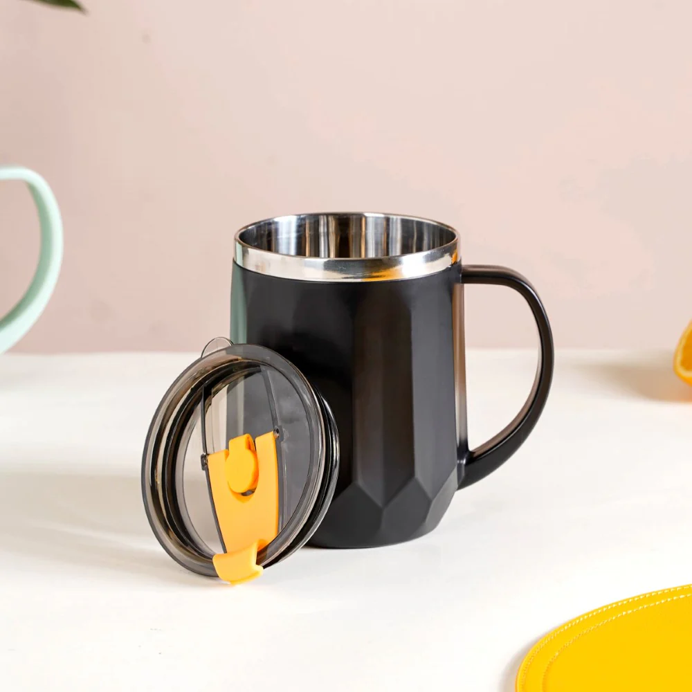 Travel Mug For Tea & Coffee Black 400ml - Image 12