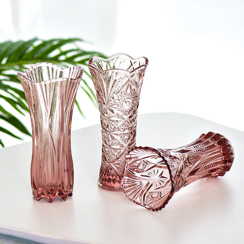 Pink Cut Glass Vase - Image 10