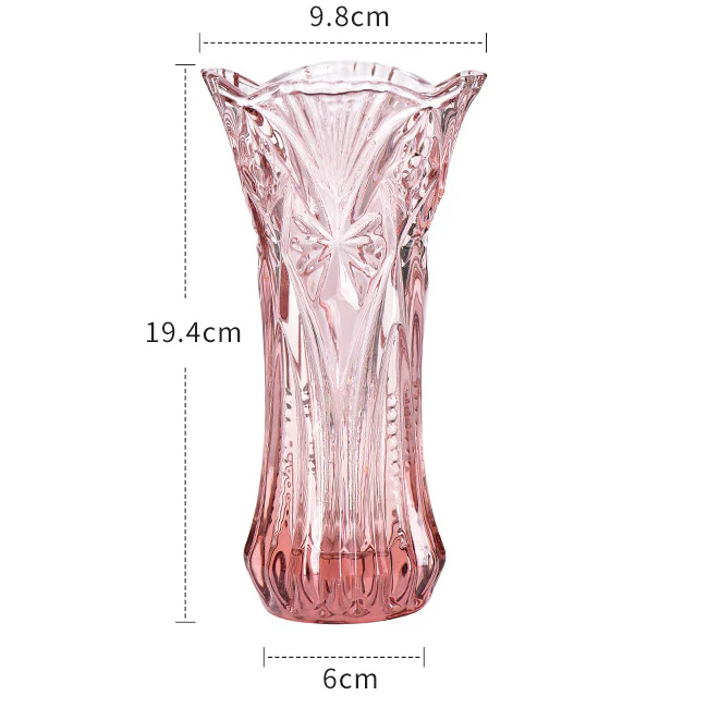 Pink Cut Glass Vase - Image 12