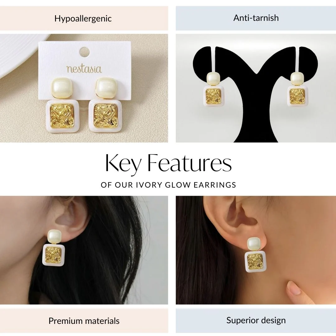 Ivory Glow Earrings - Image 4