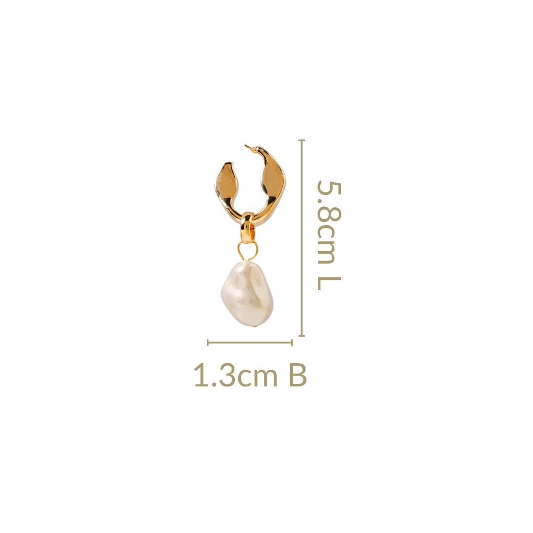 Ivory Gold Dangling Earrings - Image 3