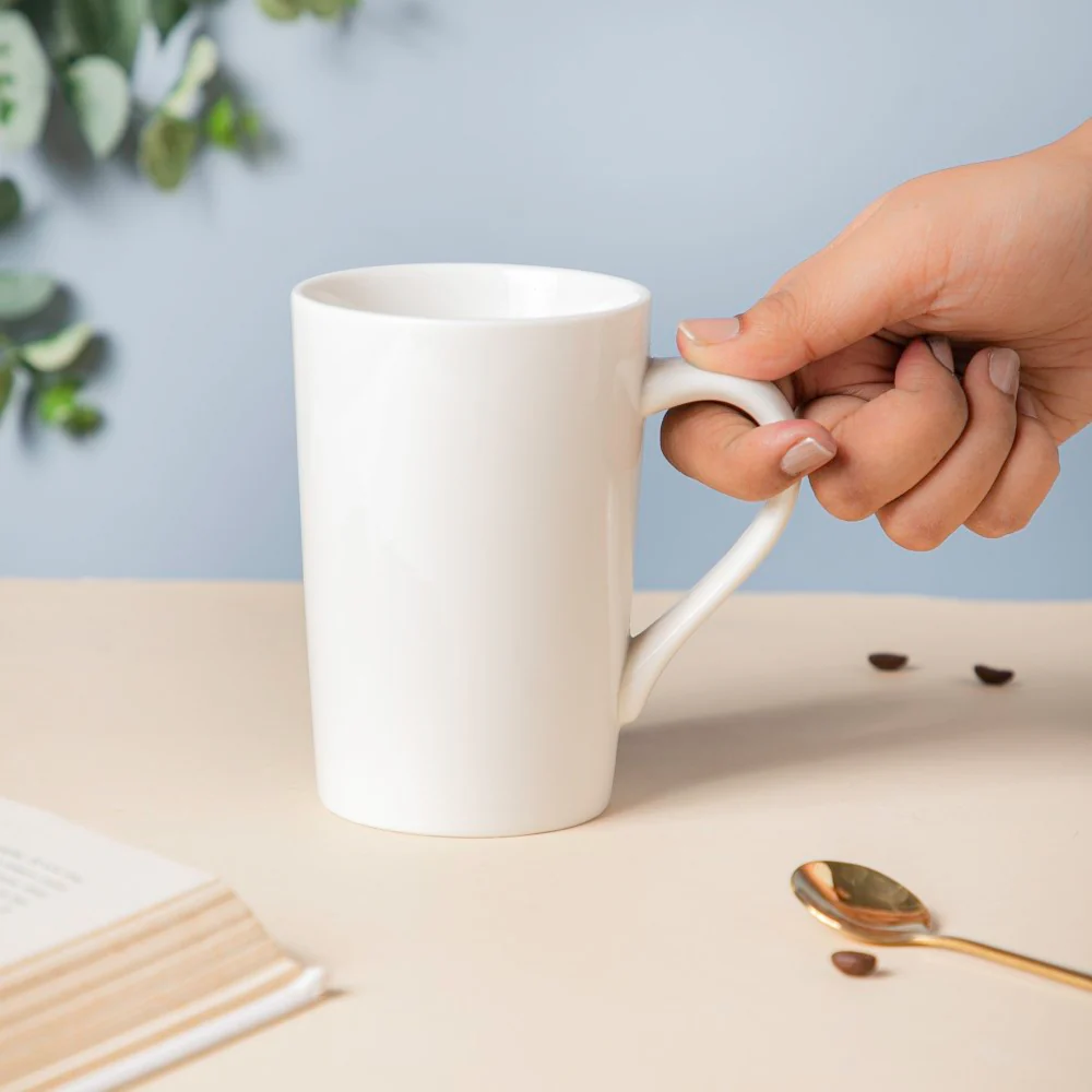 Ivory White Glossy Mug 350 ml - Image 3