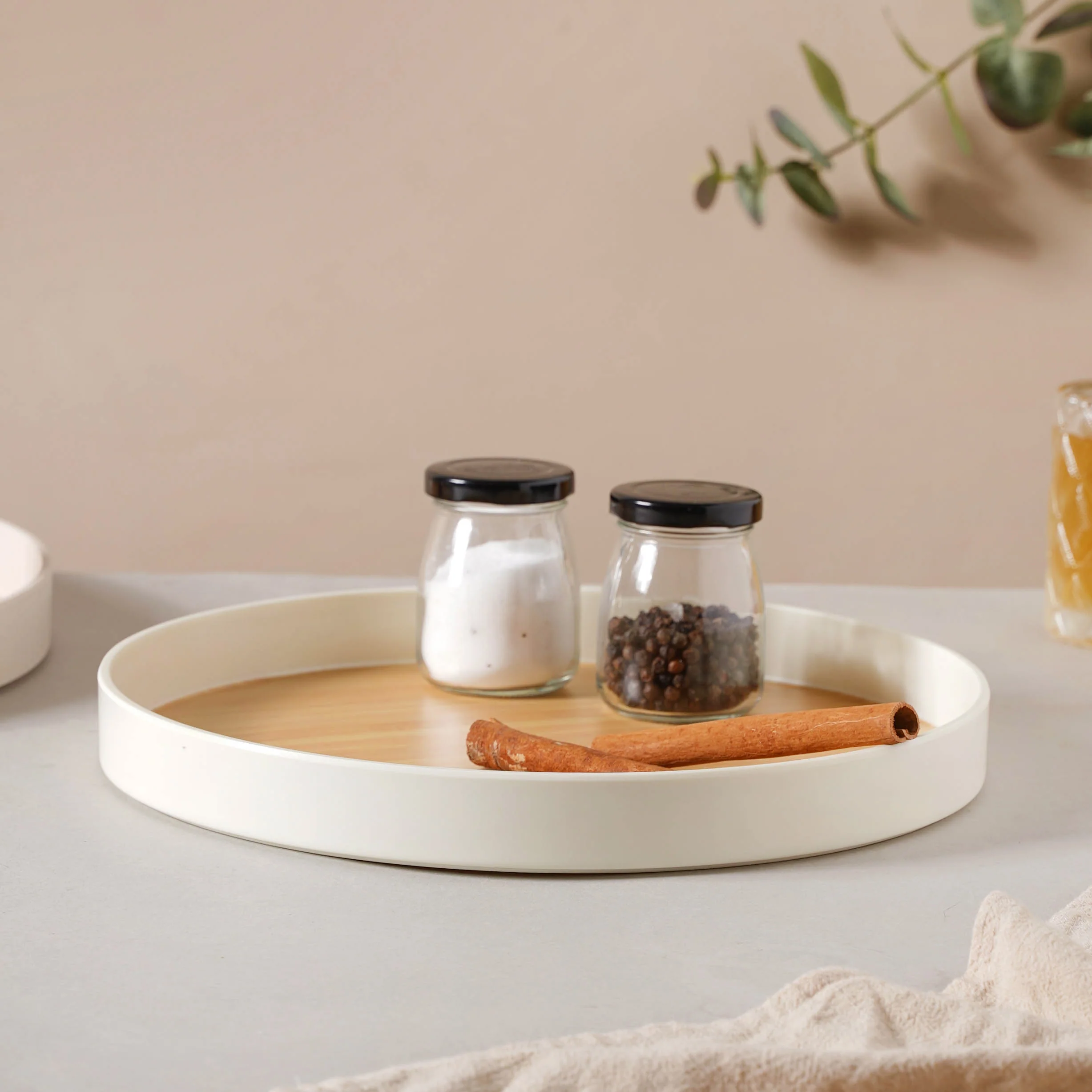 Japanese Bamboo PVC Serving Tray - Image 5