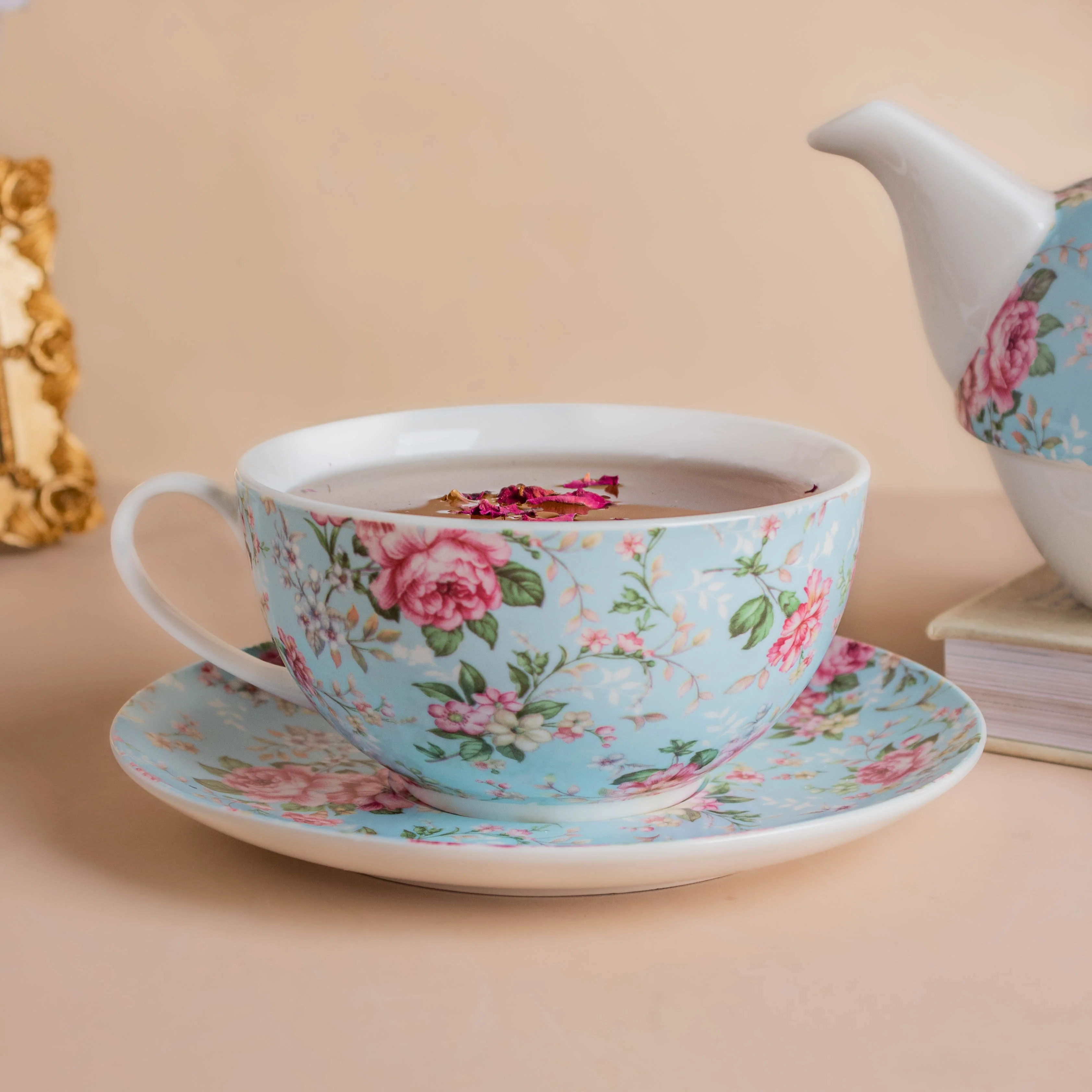 JARDIN Floral Teapot Cup and Saucer - Image 9