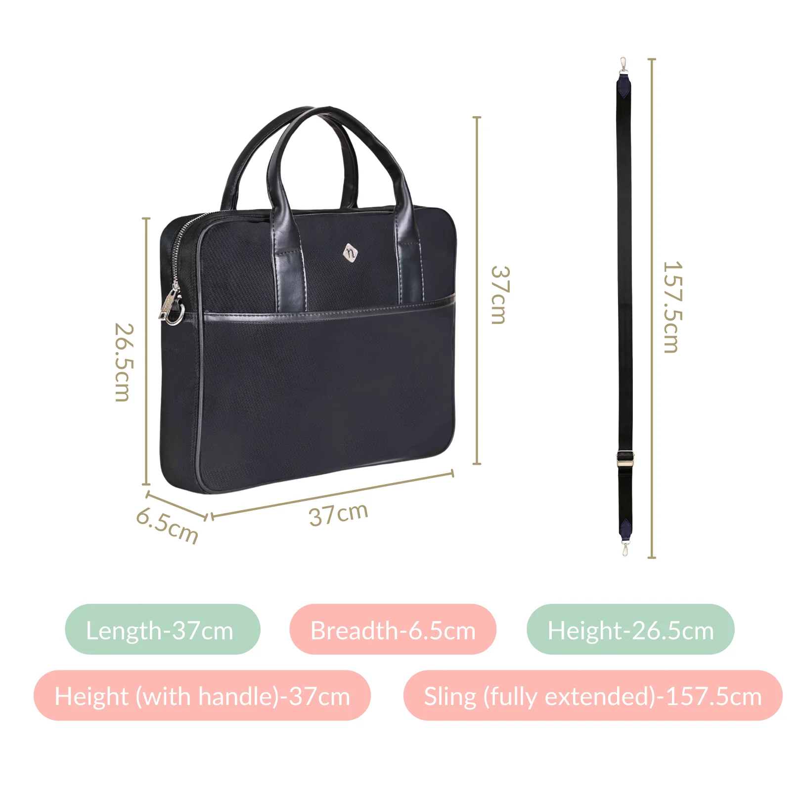 Kaizen Laptop Bag Black 14 Inch - Image 4