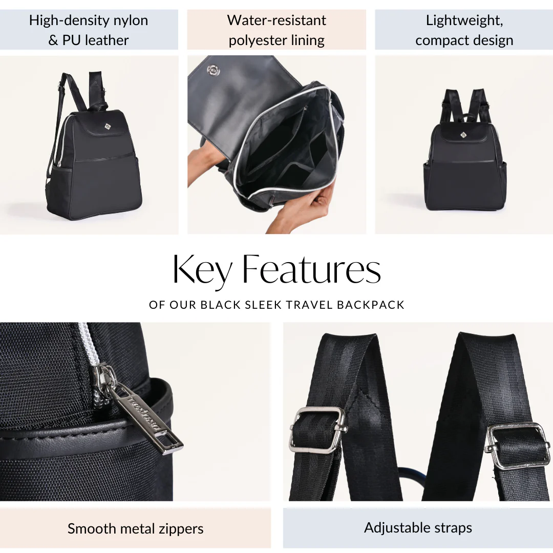 Kaizen Sleek Black Backpack - Image 4