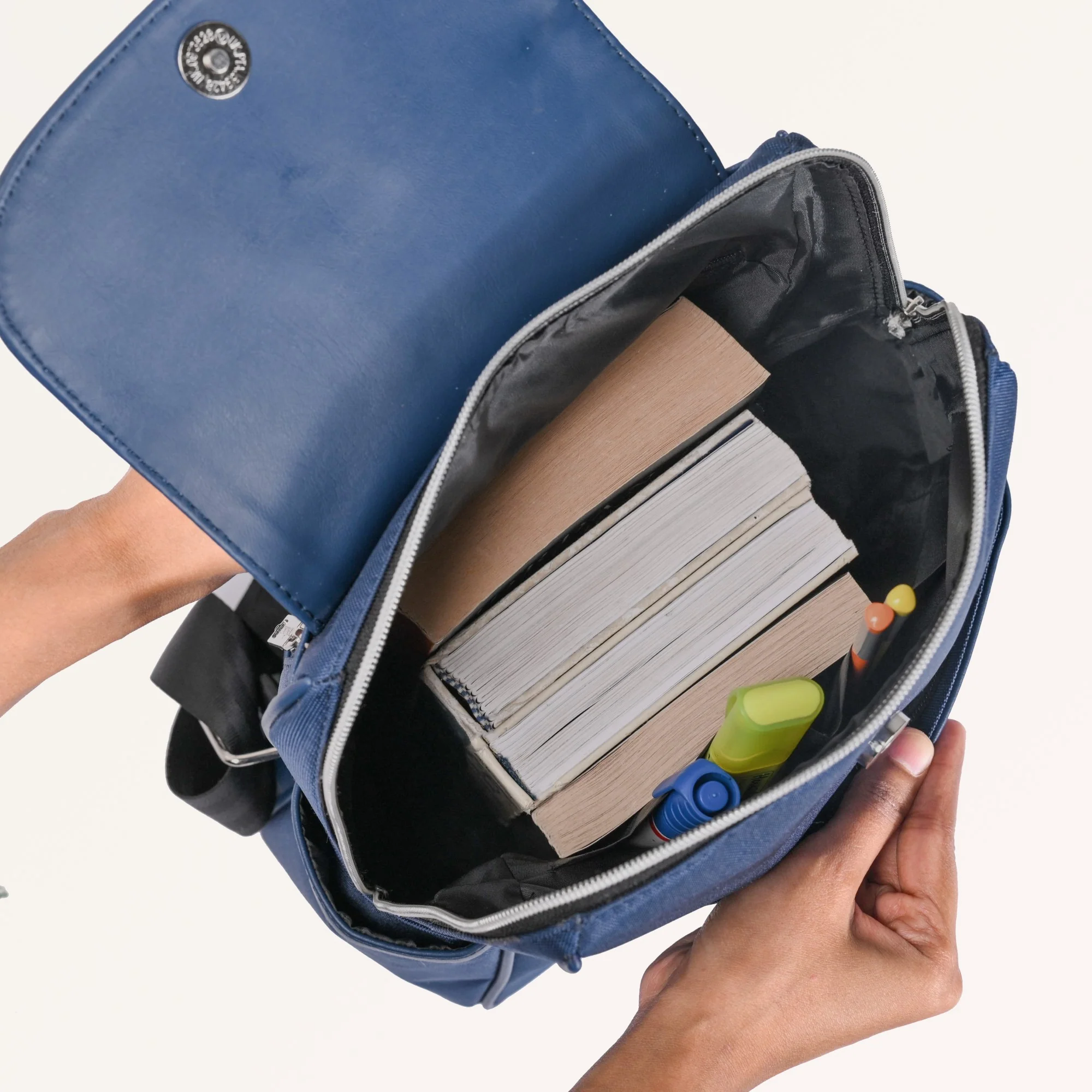Kaizen Small Travel Backpack Navy Blue - Image 3
