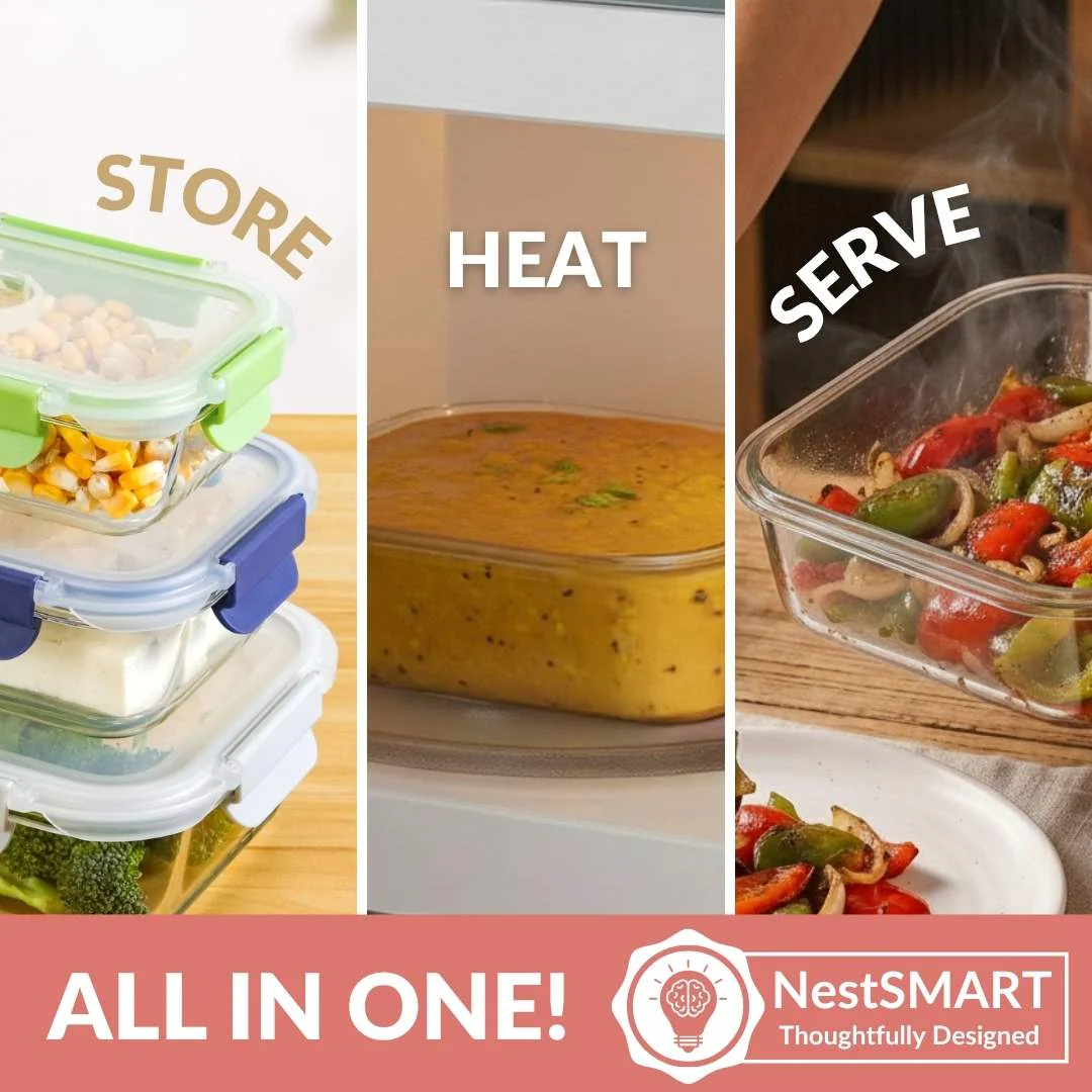 Kaleido Food Containers With Air Vents Set Of 3 370ml 660ml 1000ml - Image 5