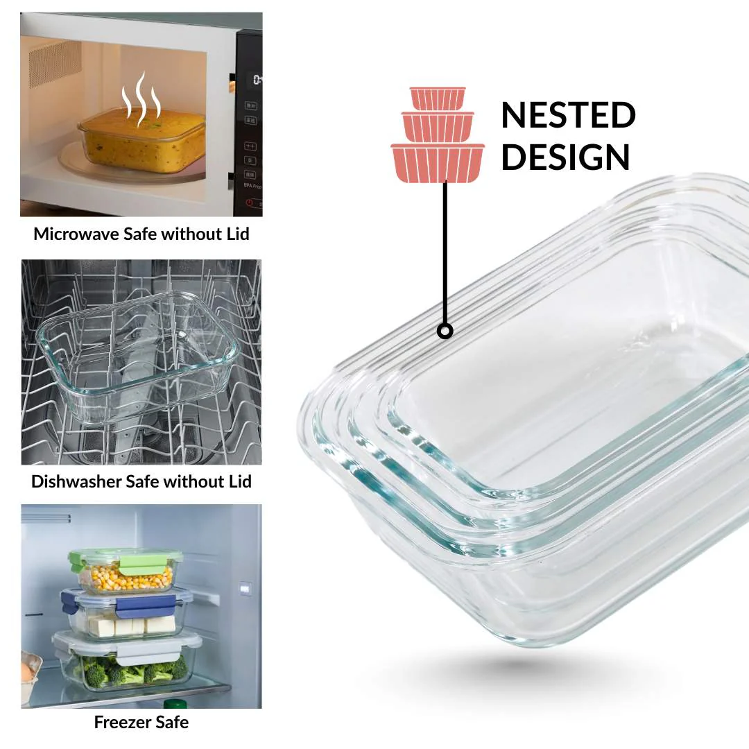 Kaleido Food Containers With Air Vents Set Of 3 370ml 660ml 1000ml - Image 6