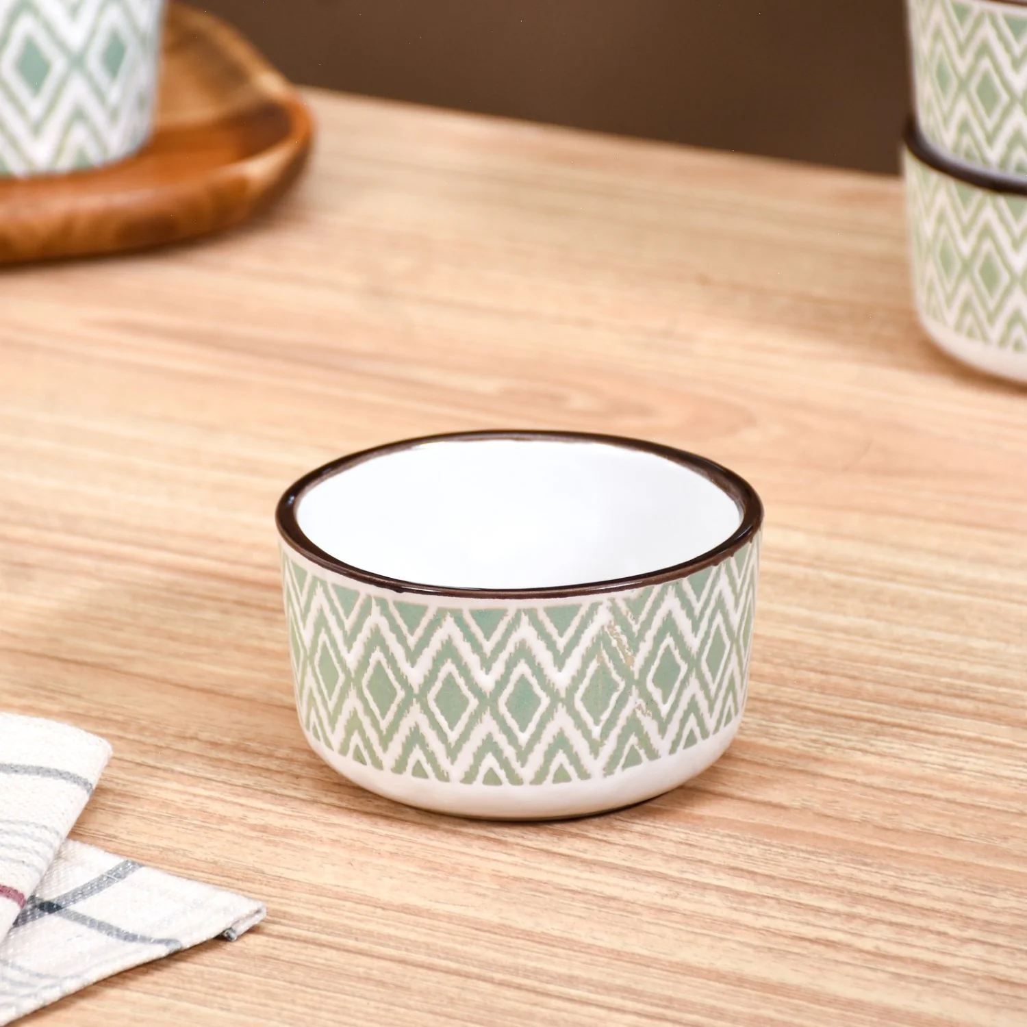Kaleido Small Bowls For Snacks Set Of 4 Green 200ml - Image 6