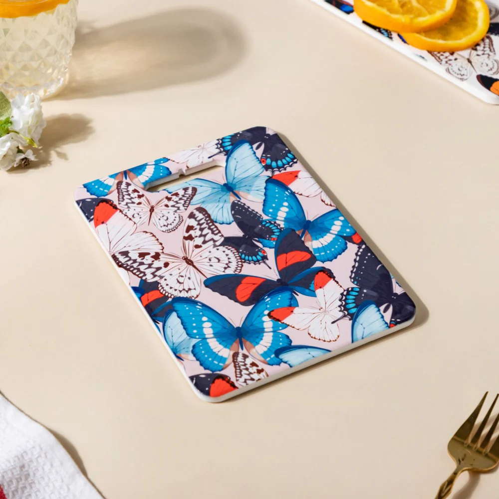 Kaleidoscope Butterfly Trivet with Cork Base 7.5 Inch - Image 2