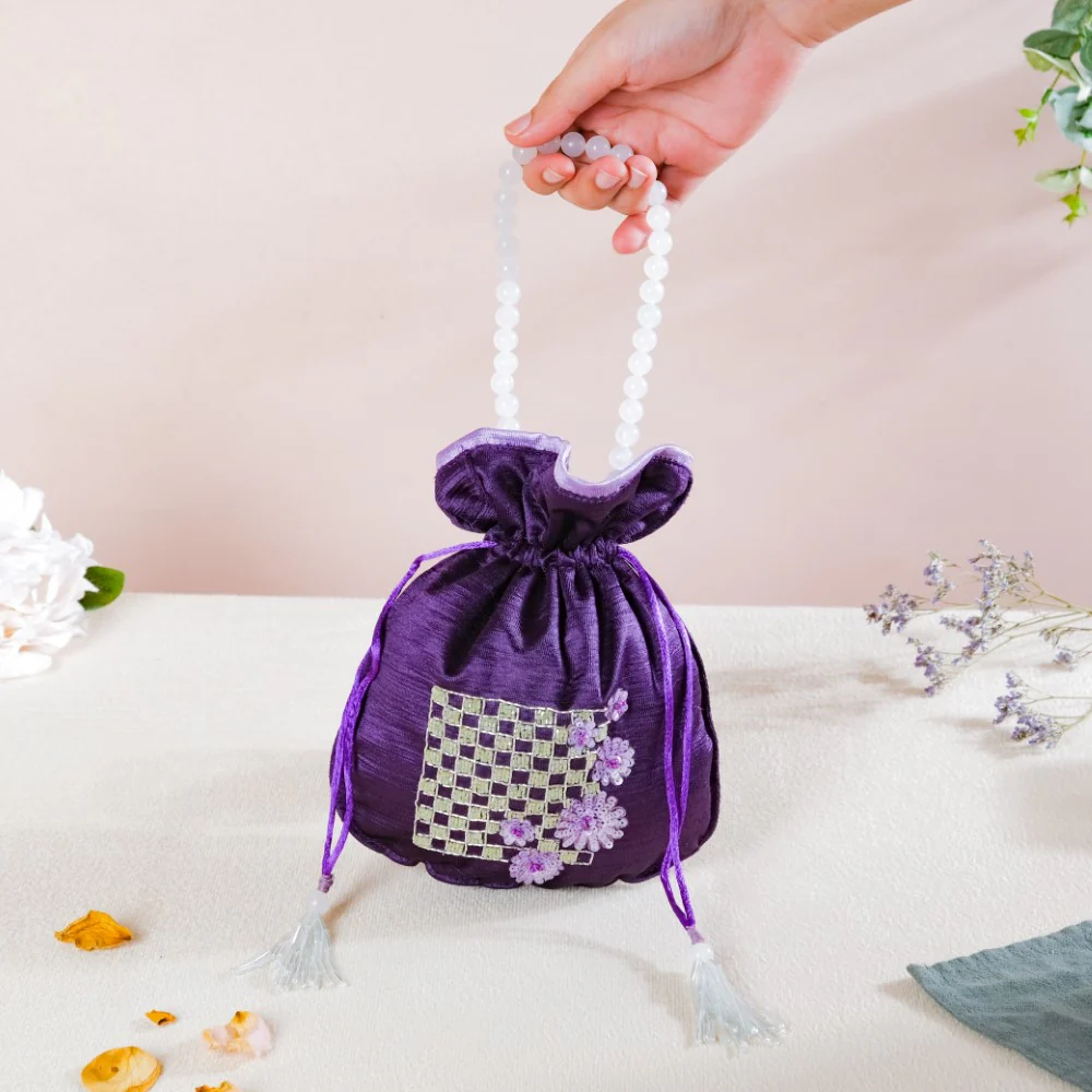 Kiara Potli Bag Purple - Image 4