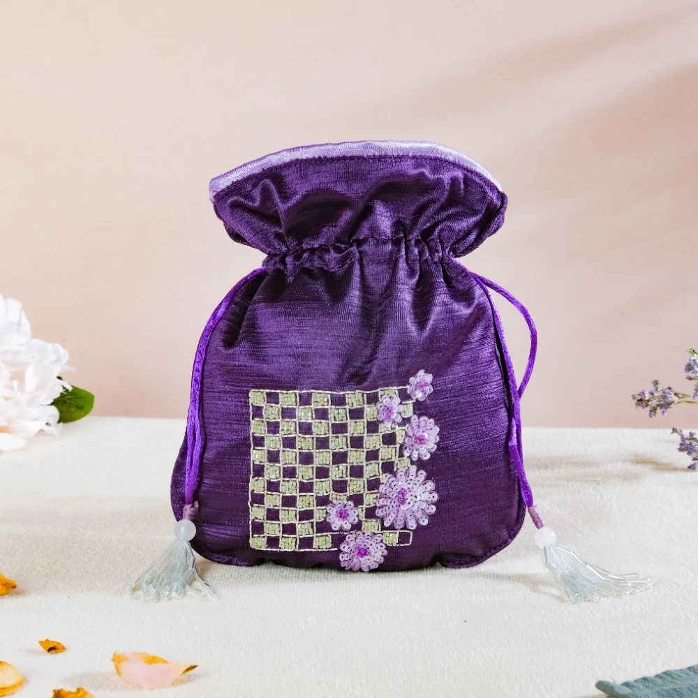 Kiara Potli Bag Purple - Image 9
