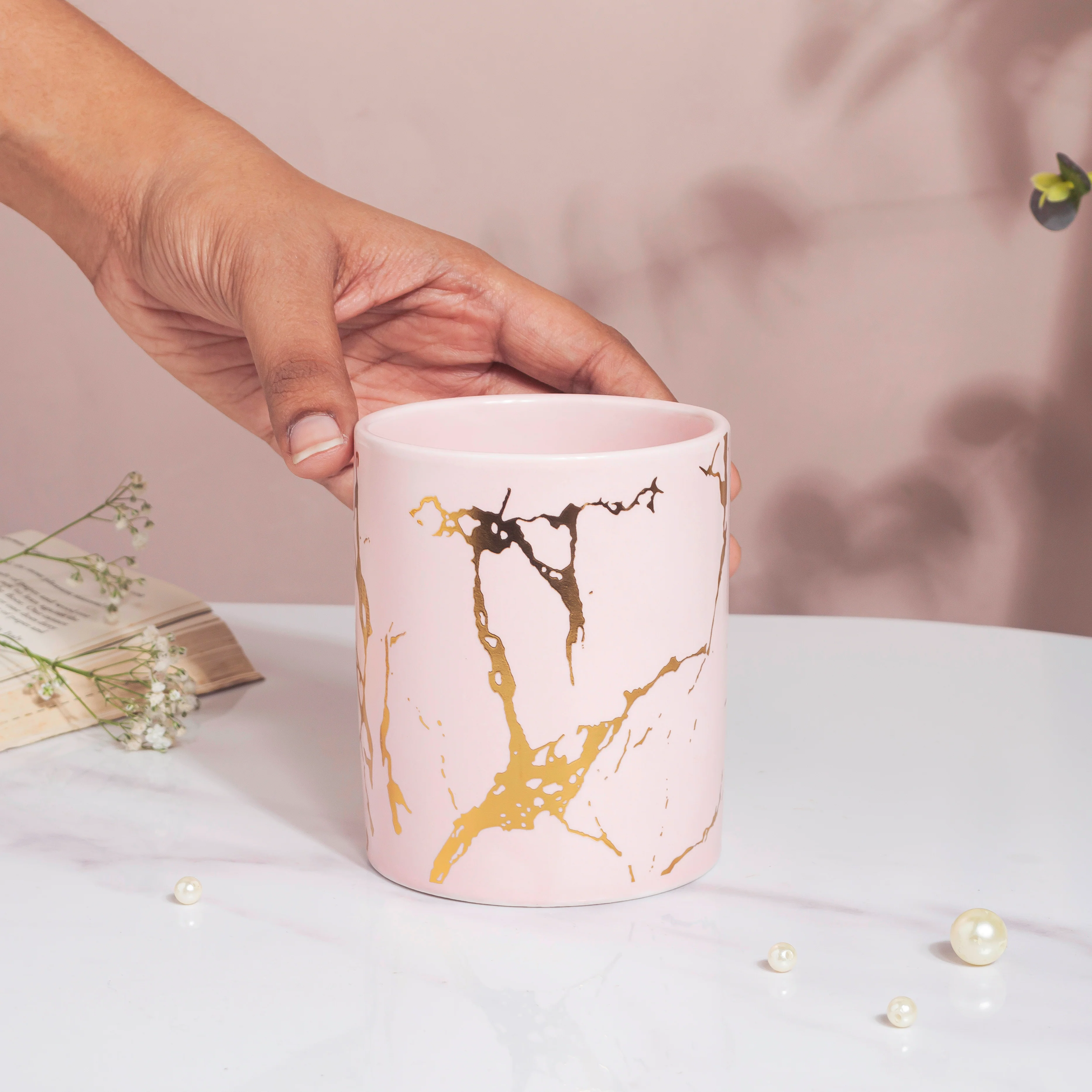 Kintsugi Ceramic Organiser Pink - Image 2