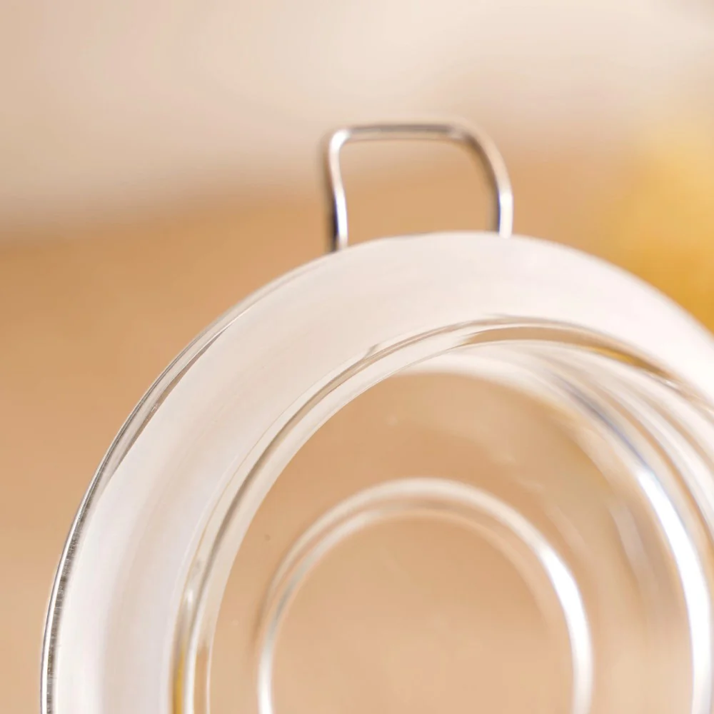 Set Of 4 Glass Storage Kitchen Jars With Clip Lids 500ml - Image 9