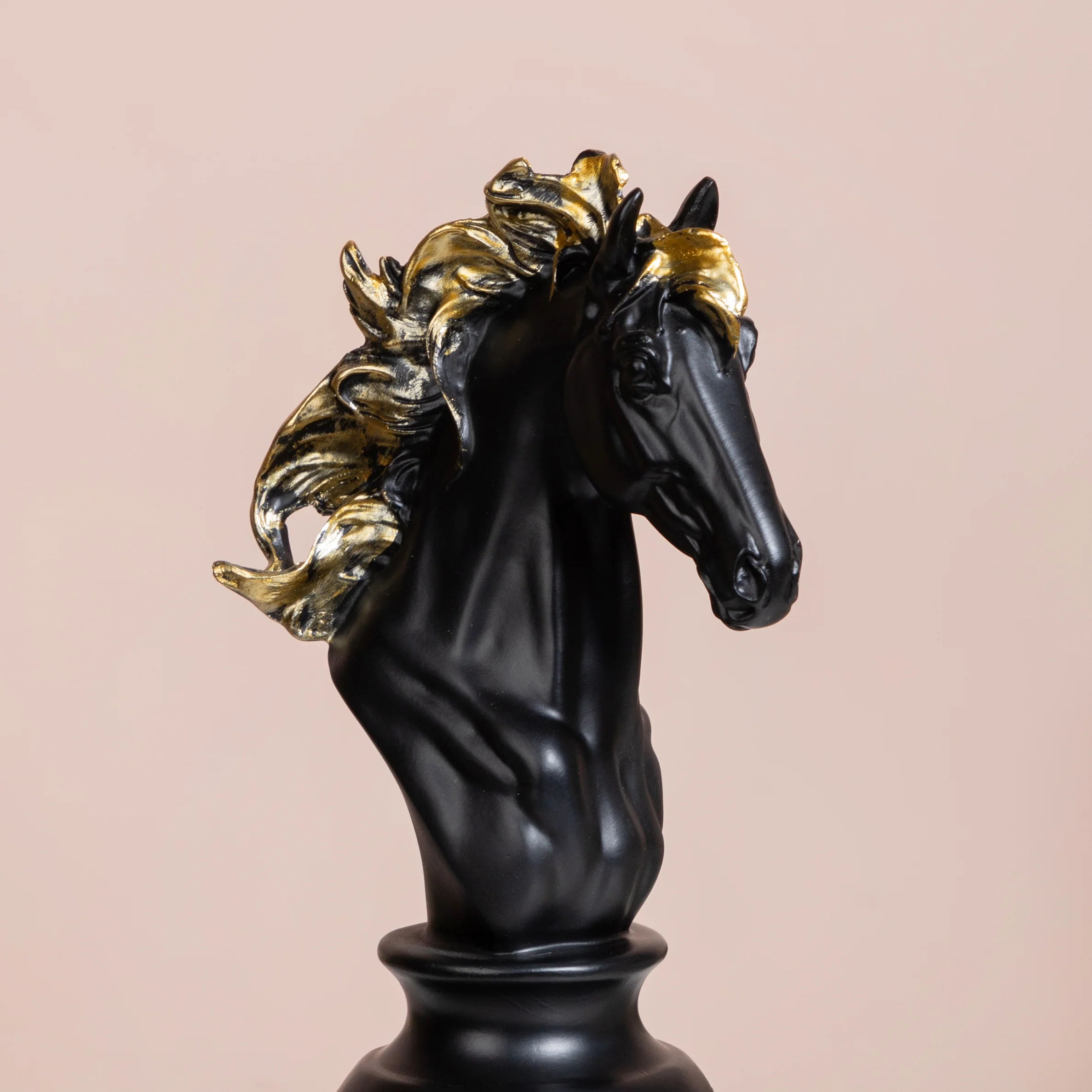 Knight Horse Chess Piece Decor Black 10 Inch - Image 7