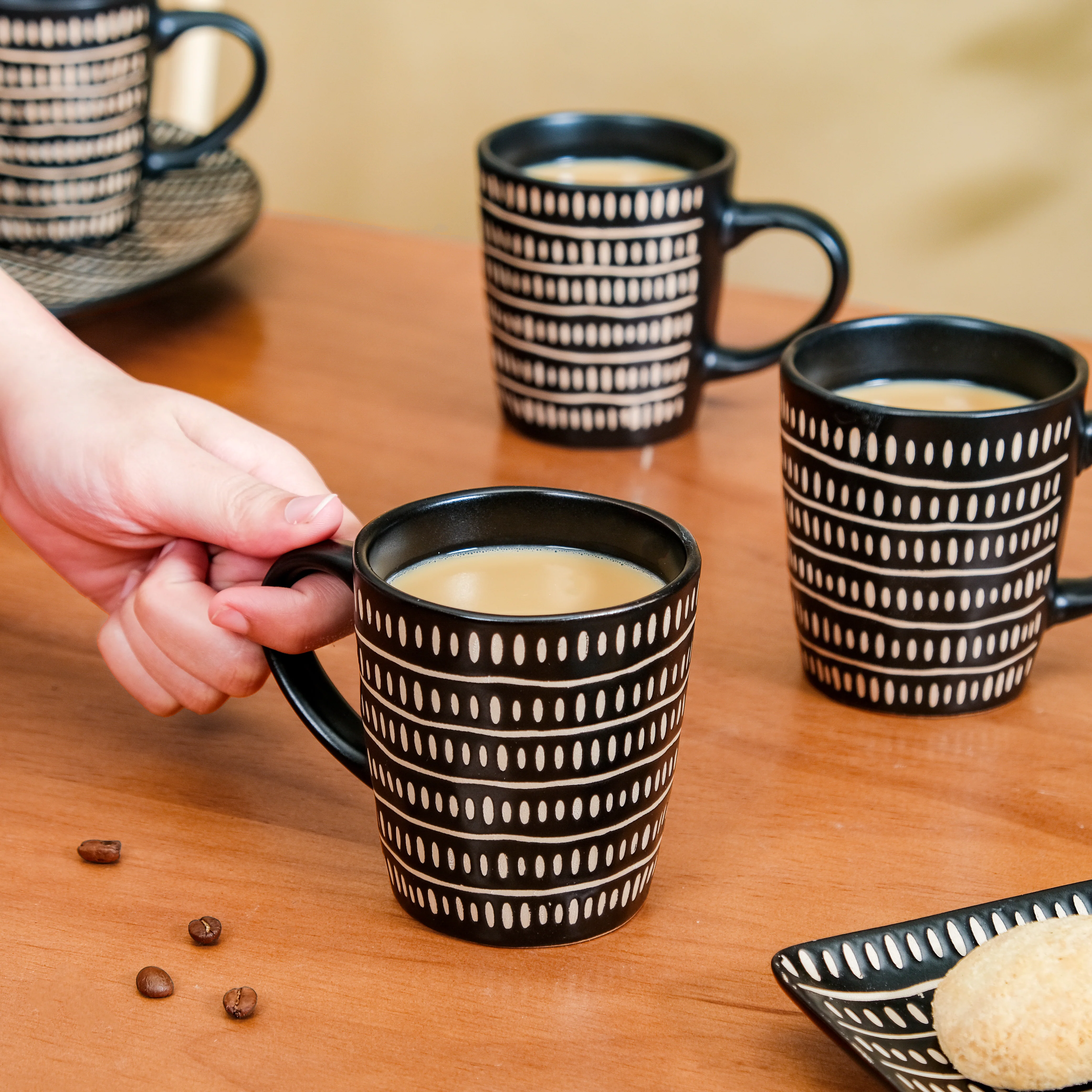 Kuro Ceramic Coffee Mug Set Of 6 275ml - Image 3