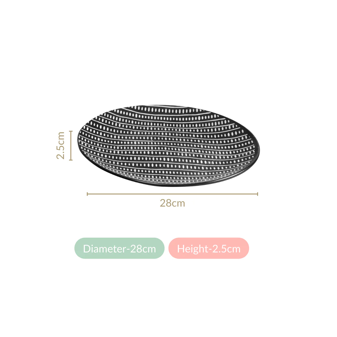 Kuro Ceramic Dinner Plate Set Of 6 11 Inch - Image 4