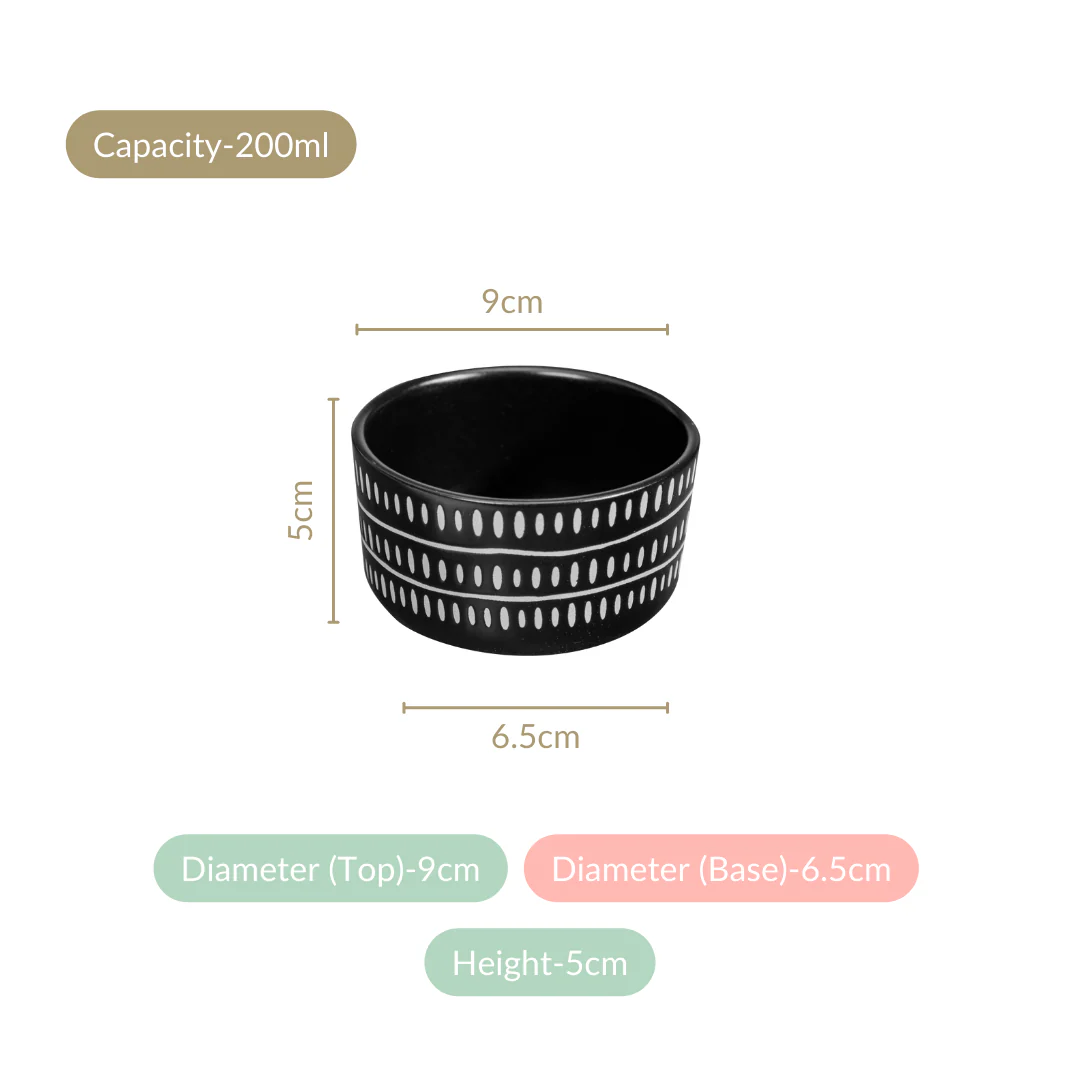 Kuro Ceramic Small Bowls Set Of 6 200ml - Image 4