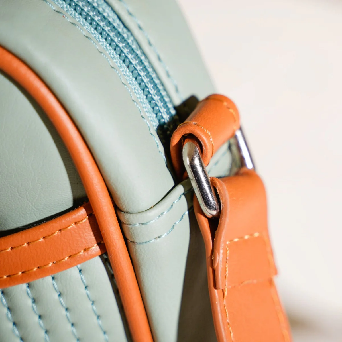 La Fusion Sling Bag For Women Sage Green Tan - Image 8
