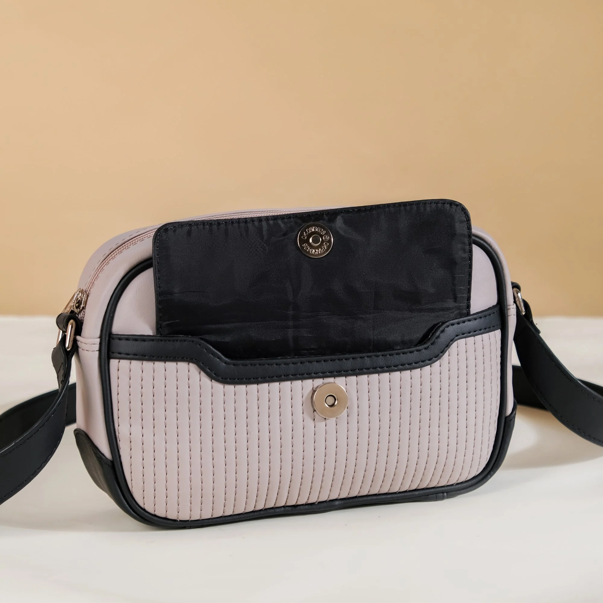 La Fusion Sling Bag Purse For Women Grey - Image 10