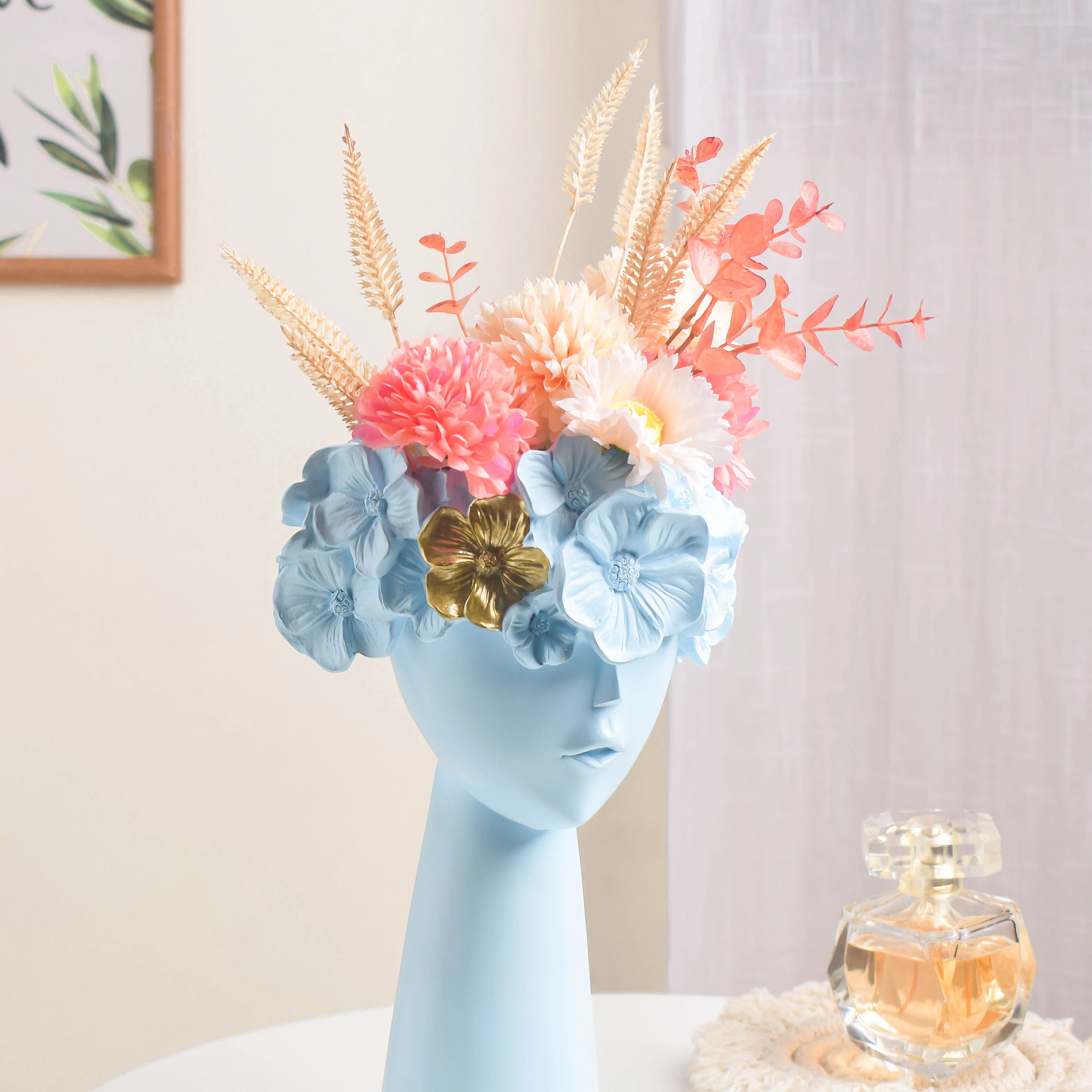 Charming Lady Blue Vase - Image 10