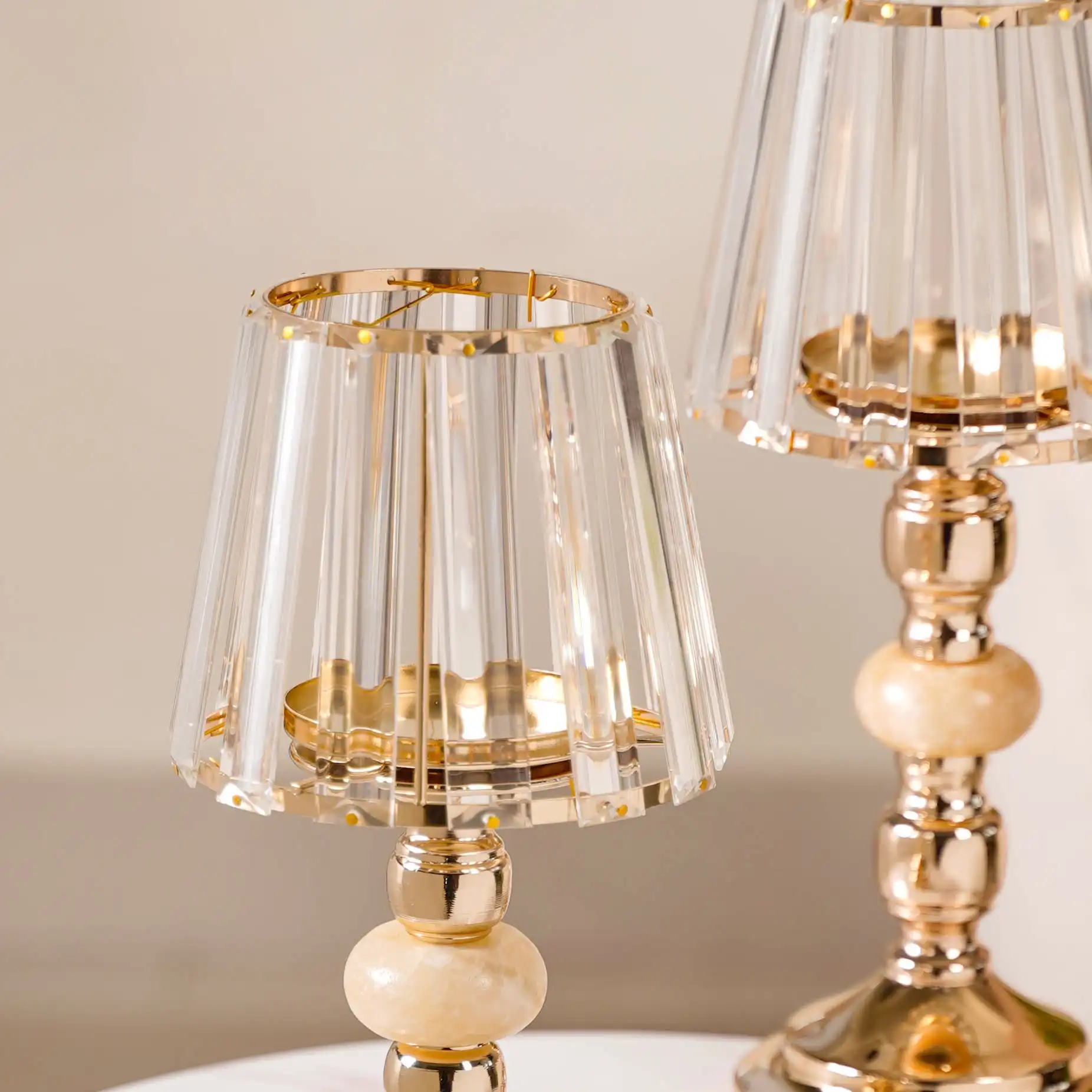 Lamp Shade Candle Holder Stand Set Of 2 - Image 8