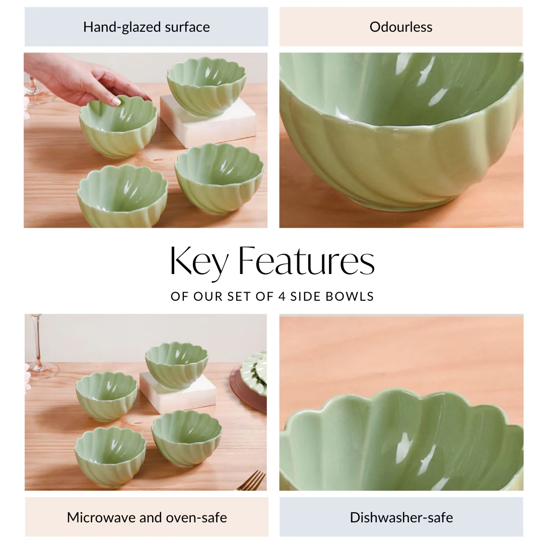 Lao Luxury Ceramic Side Bowls Set Of 4 300ml - Image 5