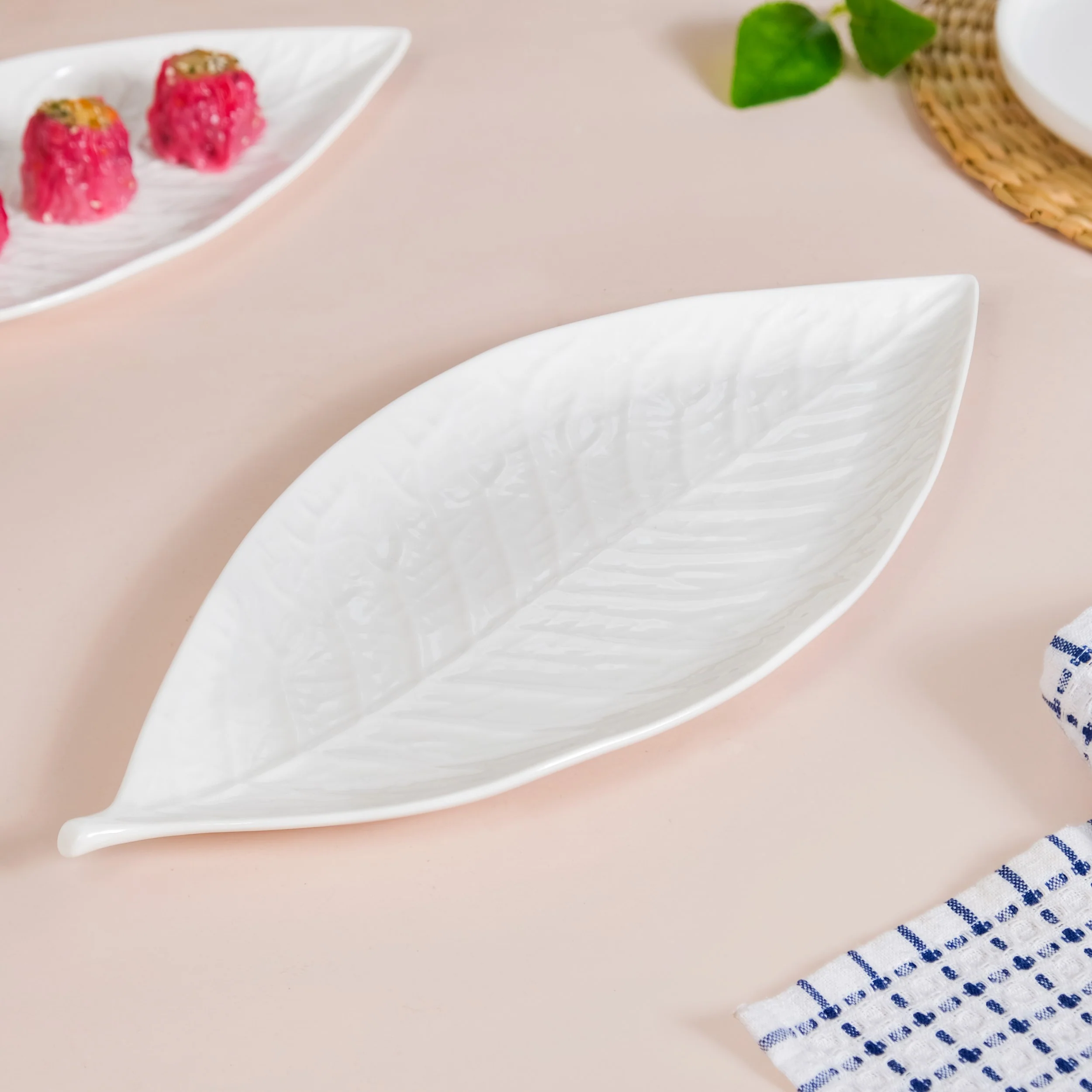 Large Bay Leaf Serving Platter 15 Inch - Image 2