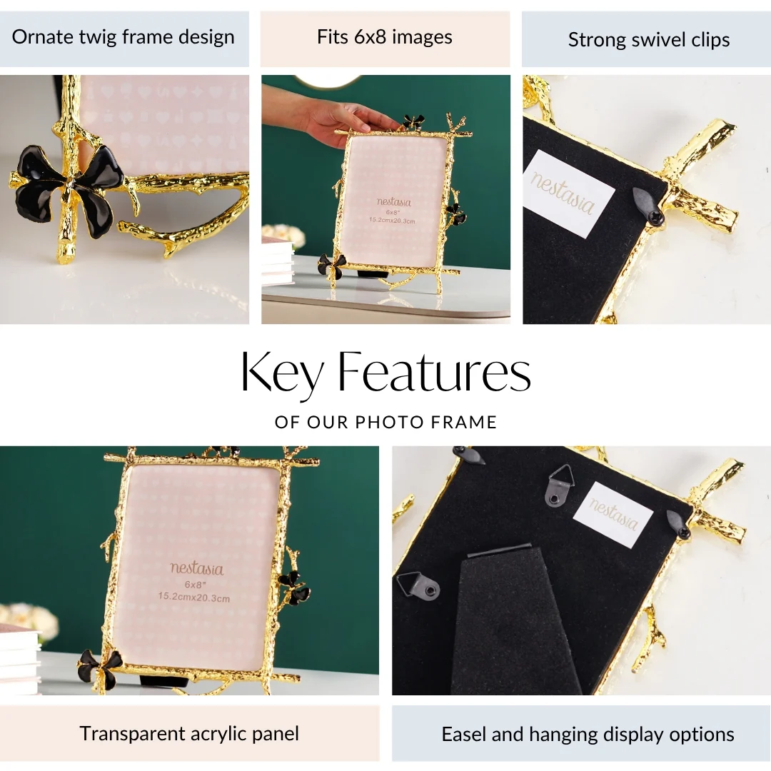 Large Black Gold Art Photo Frame 15x20cm - Image 5