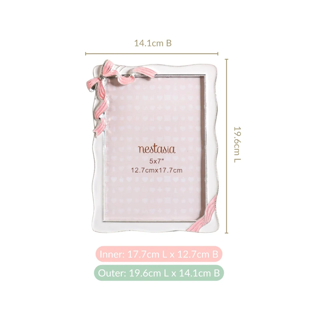 Large Blush Bow Photo Frame 13x18cm - Image 4
